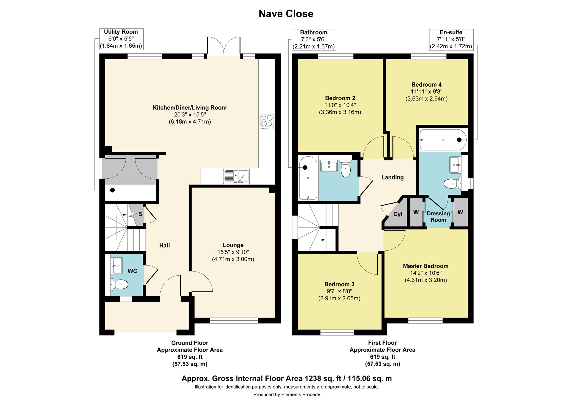 3, Nave Close, Preston floorplan