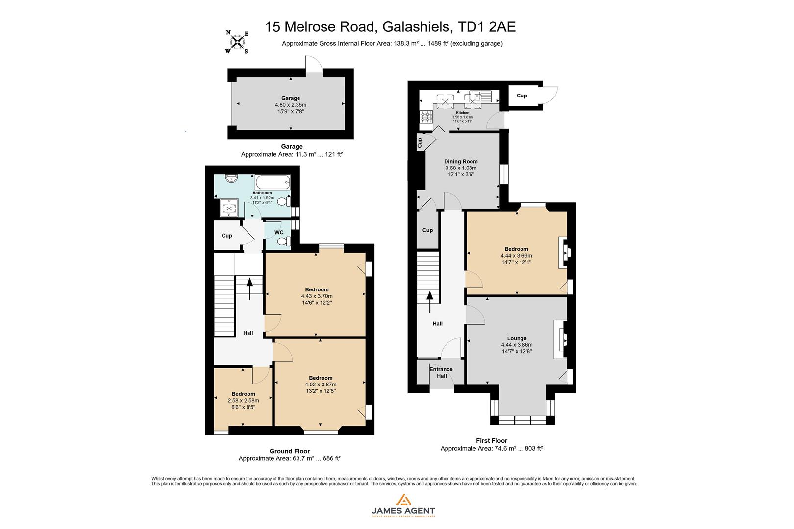 15, Melrose Road, Galashiels floorplan