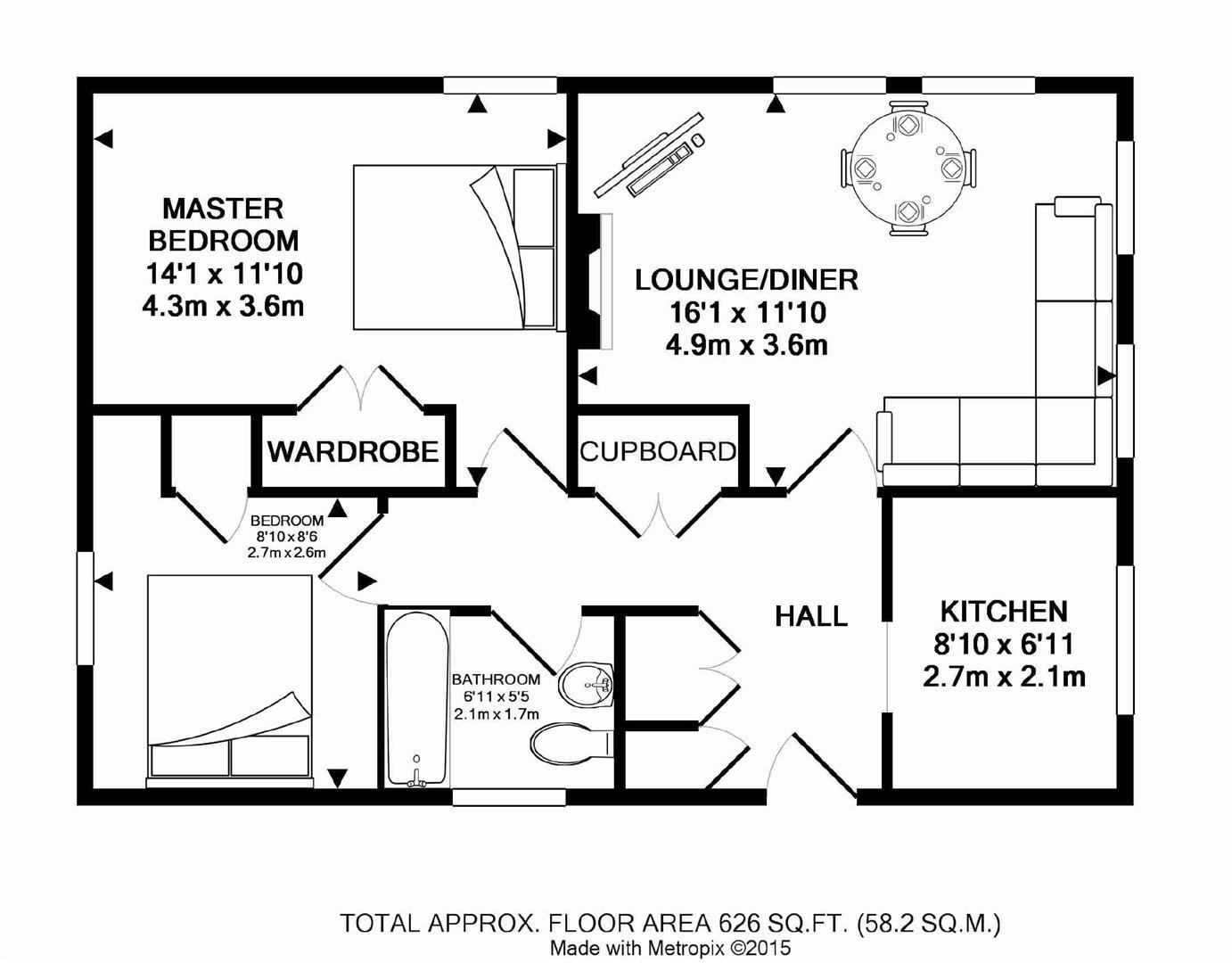 7, Cassea Court, Weymouth floorplan