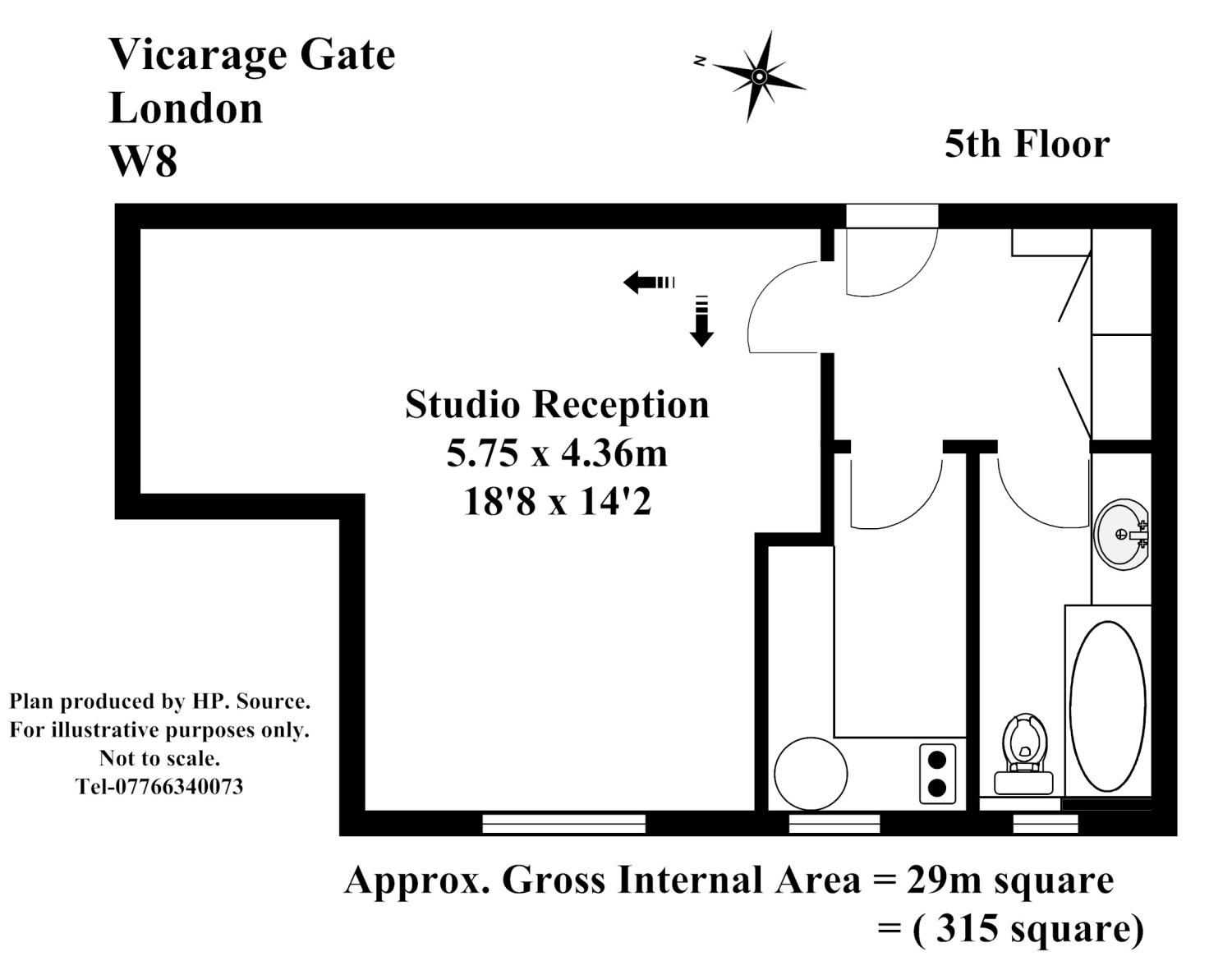 0 Bedrooms Studio to rent in Vicarage Gate, Kensington, London W8