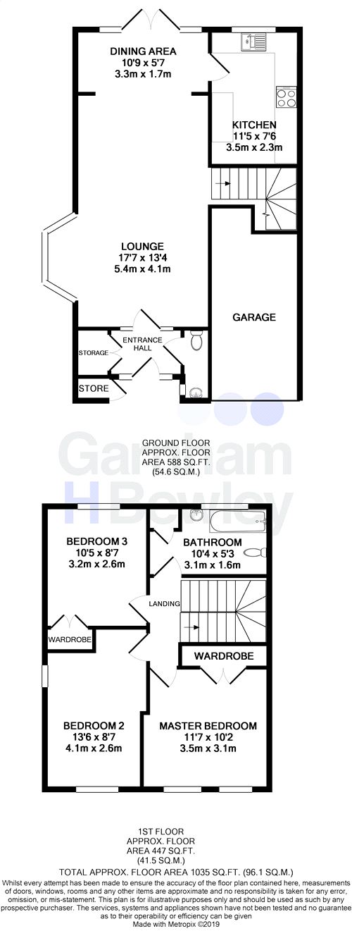 3 Bedrooms End terrace house for sale in Benchfield Close, East Grinstead, West Sussex RH19