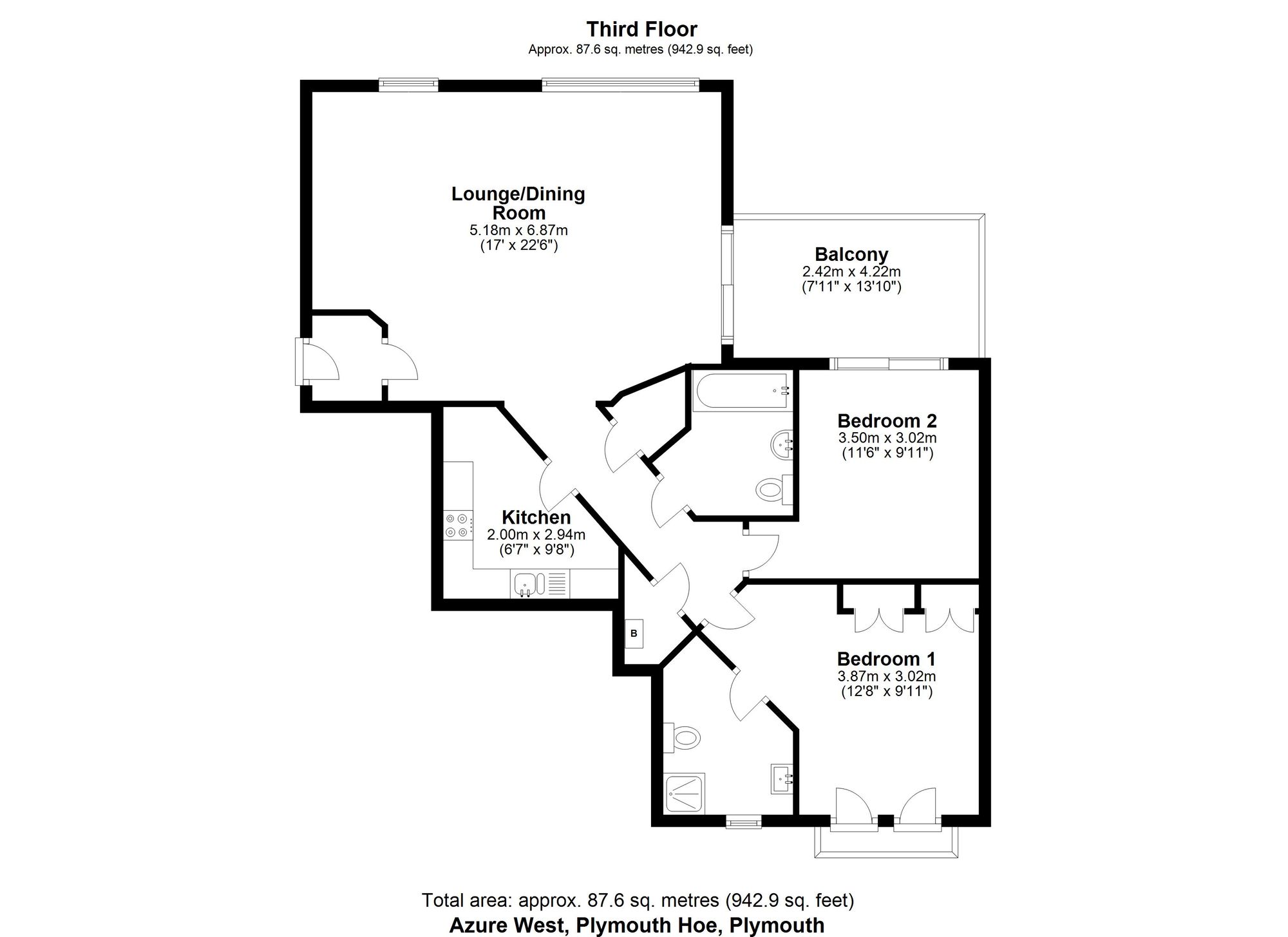 Azure West, Plymouth Hoe, Plymouth PL1, 2 bedroom flat for sale