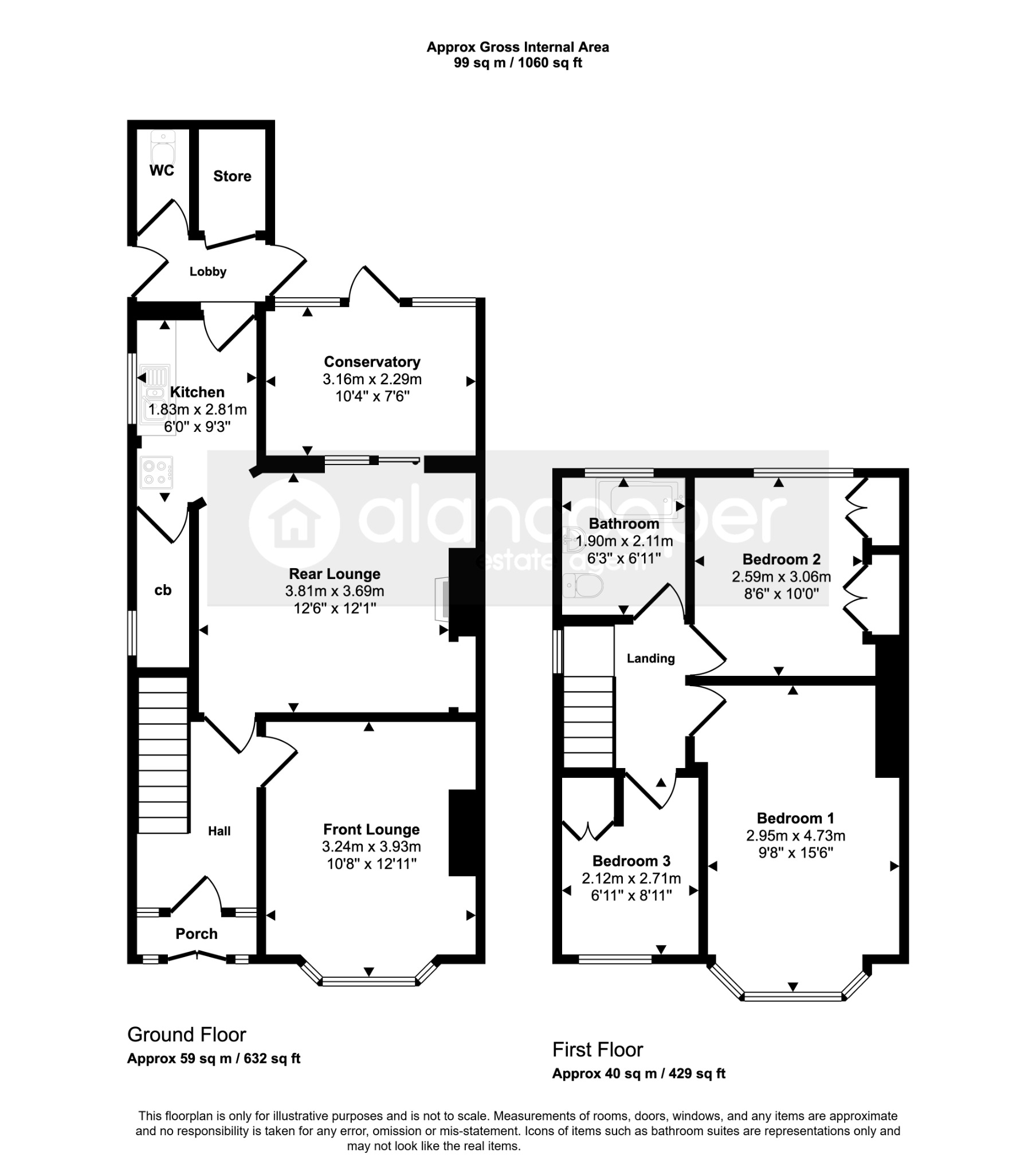 7 Oakdene Crescent, Nuneaton, Warwickshire floorplan