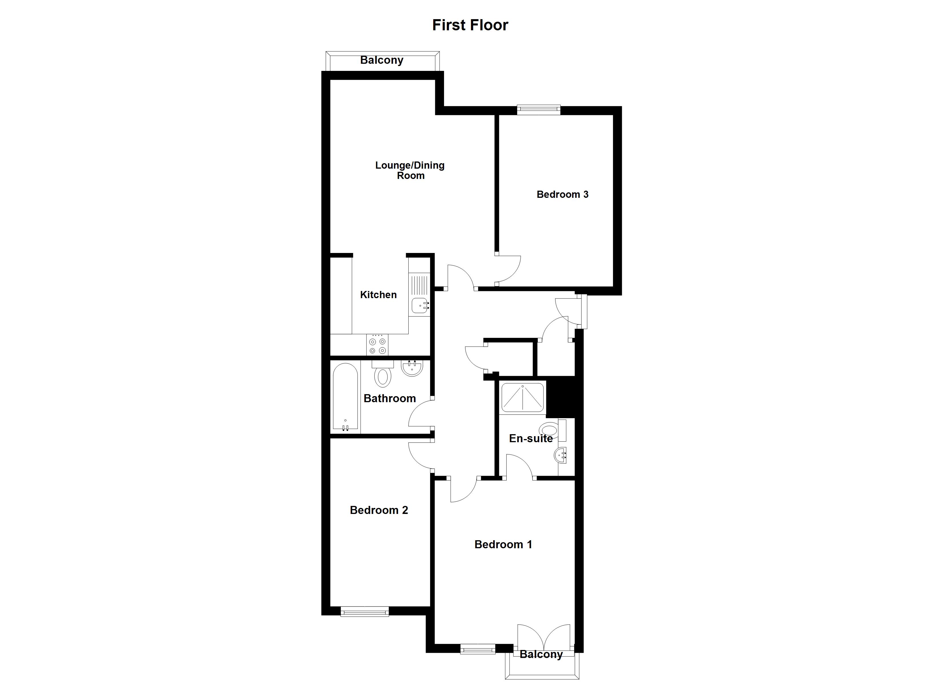 3 Bedrooms Flat to rent in Bingley Court, Canterbury CT1