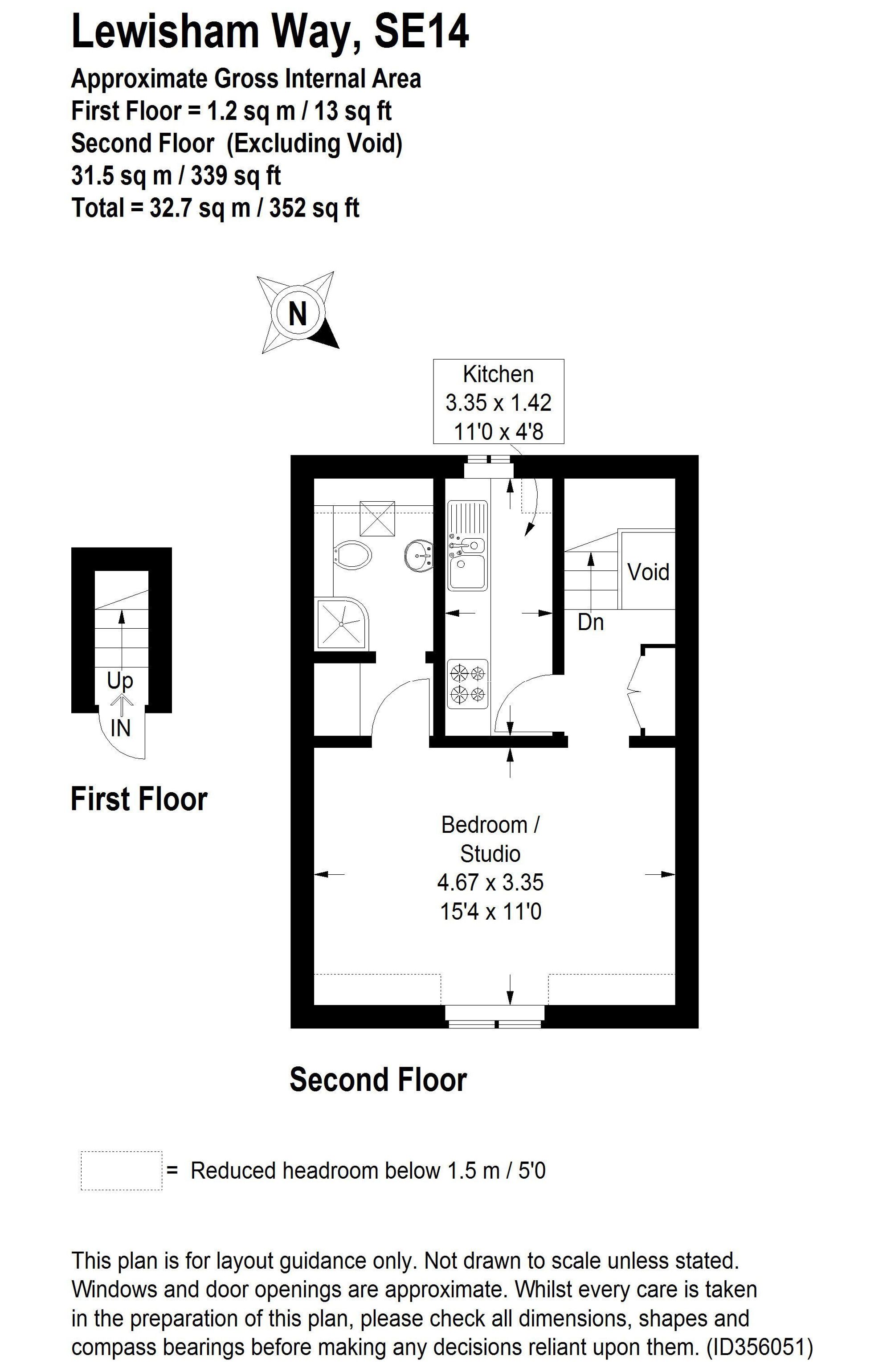 TFF 128A Lewisham Way, London floorplan