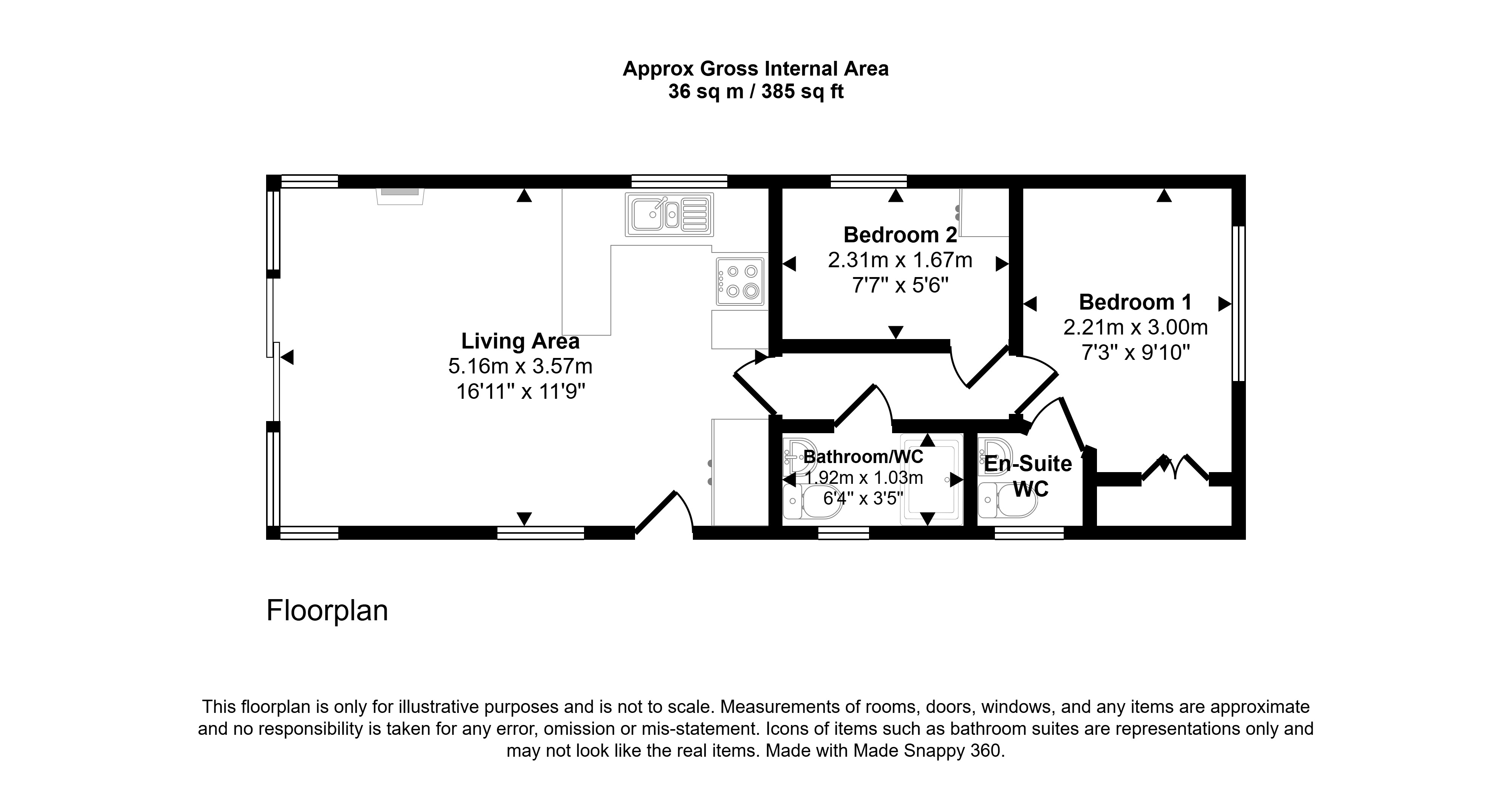 AV 12, Springhouse Holiday Park, Hexham floorplan