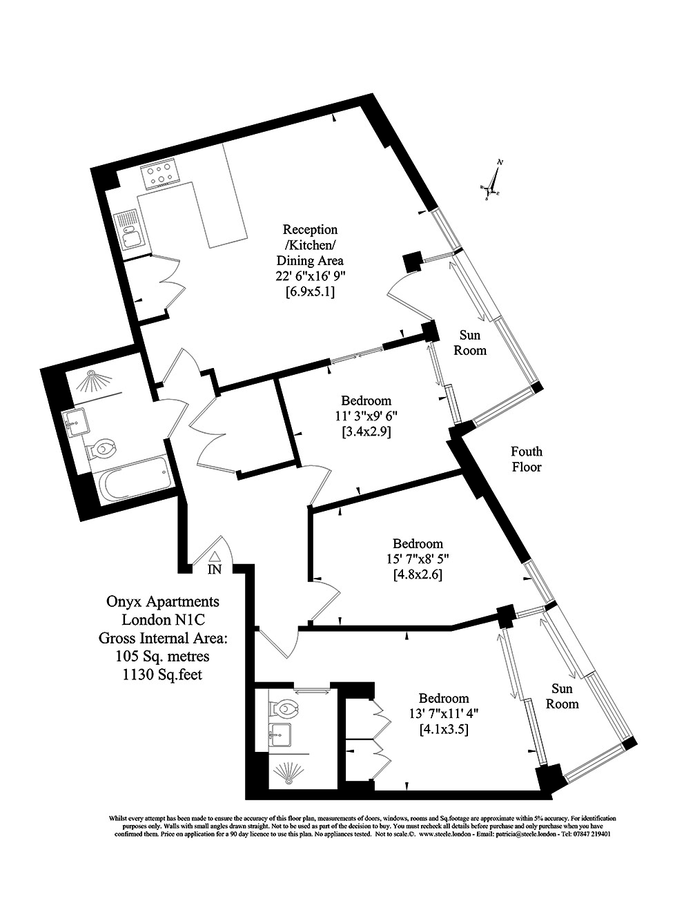 3 Bedrooms Flat to rent in Onyx Apartments, Camley Street N1C