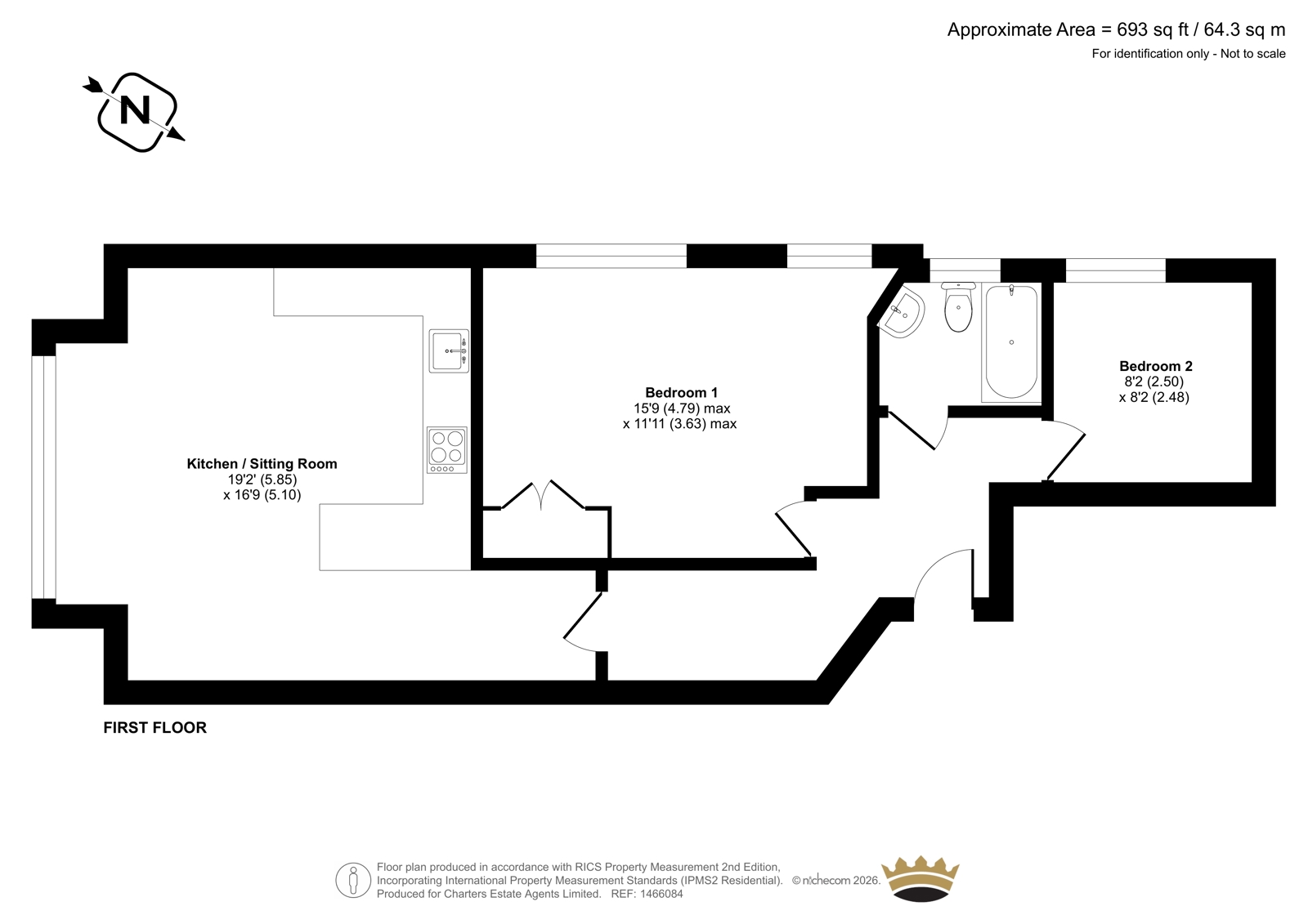 Flat 4, 50, Shelley Road, West Sussex floorplan