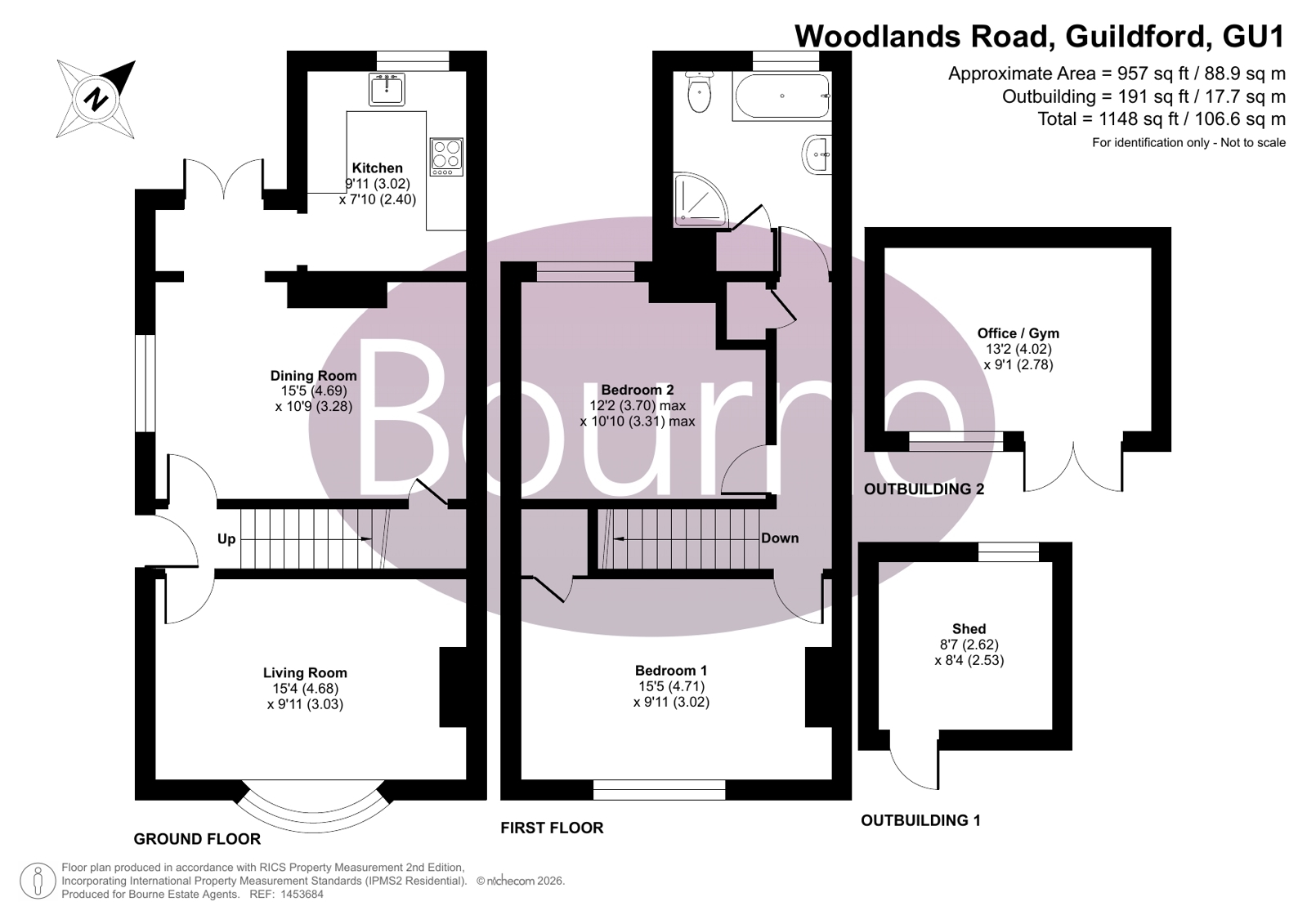 3, Woodlands Road, Guildford floorplan