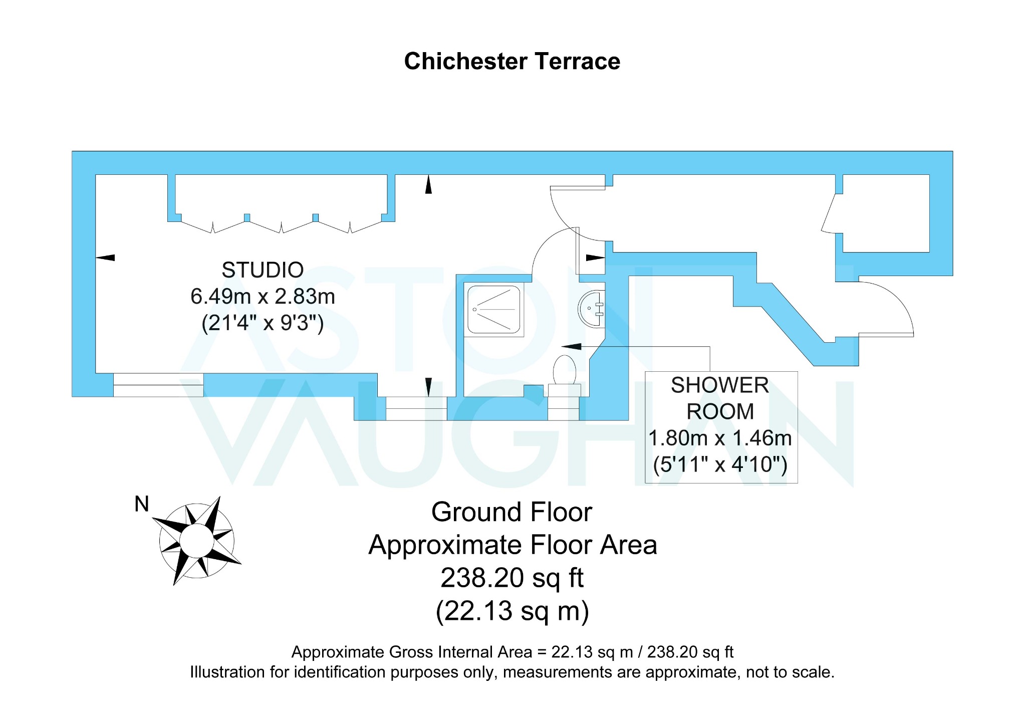 Flat 2, 11 Chichester Terrace, East Sussex floorplan