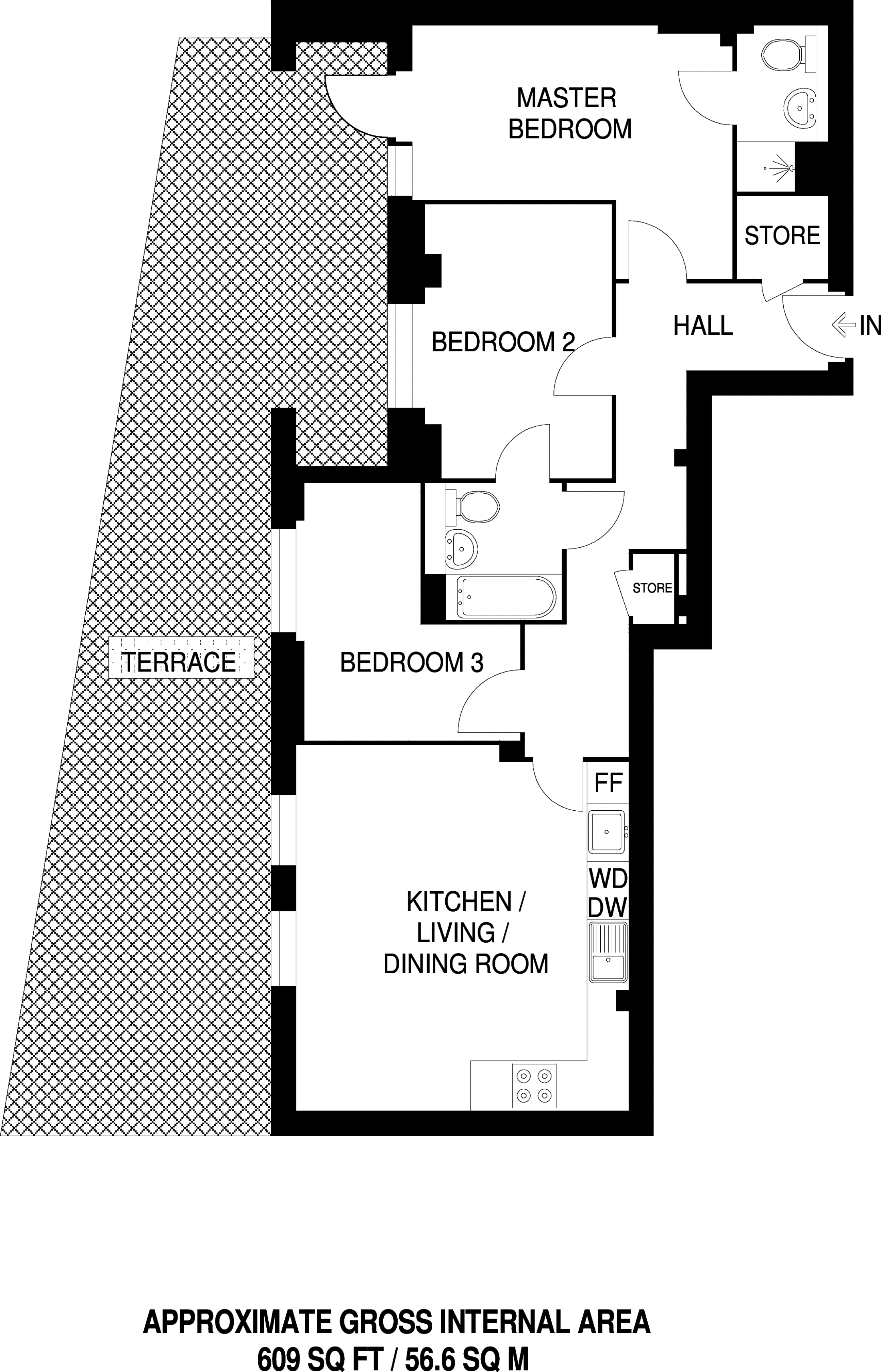 3 Bedrooms Flat to rent in Broomfield Street, Poplar E14