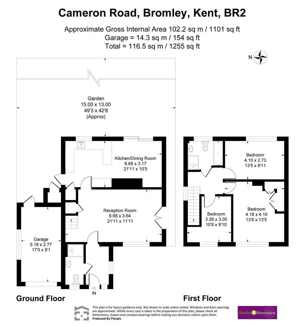 43, Cameron Road, Bromley floorplan