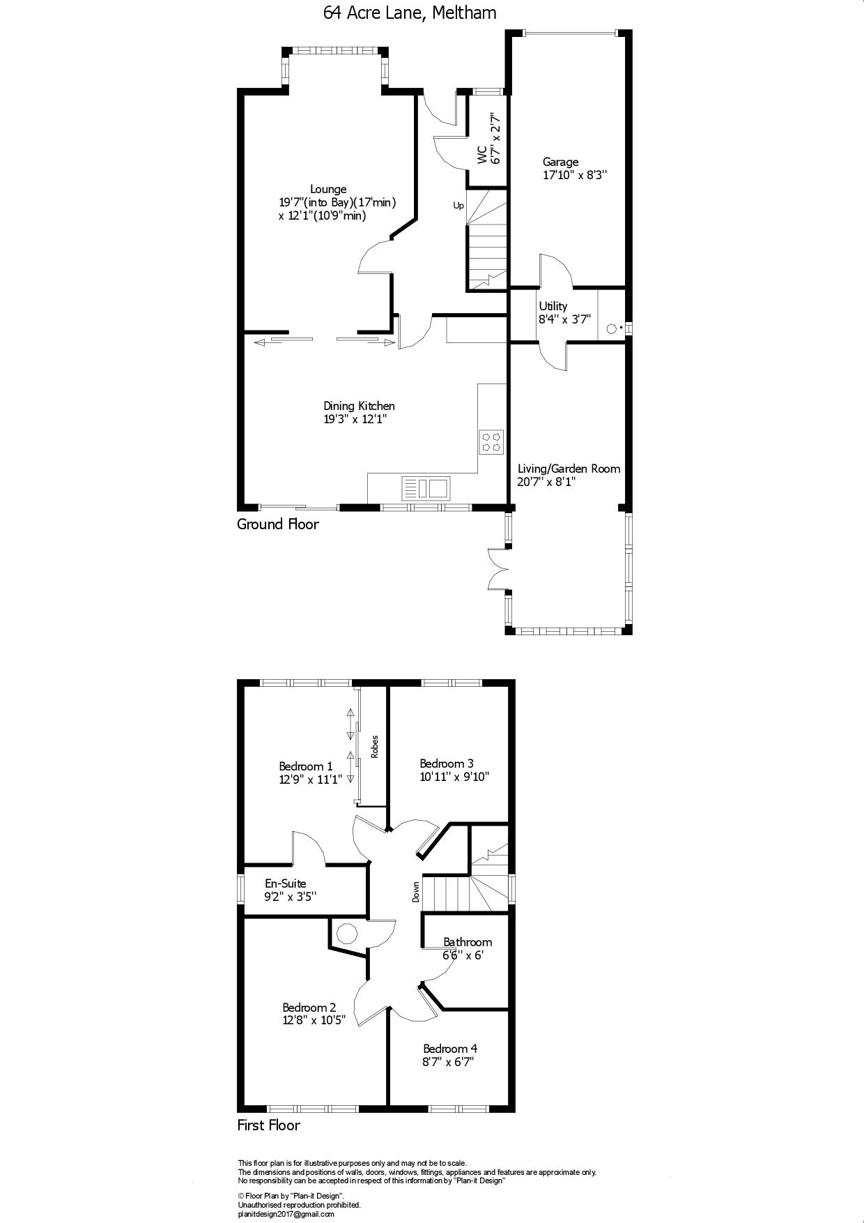 64, Acre Lane, Holmfirth floorplan