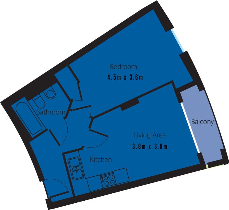 Flat 109, Raphael House, Ilford floorplan