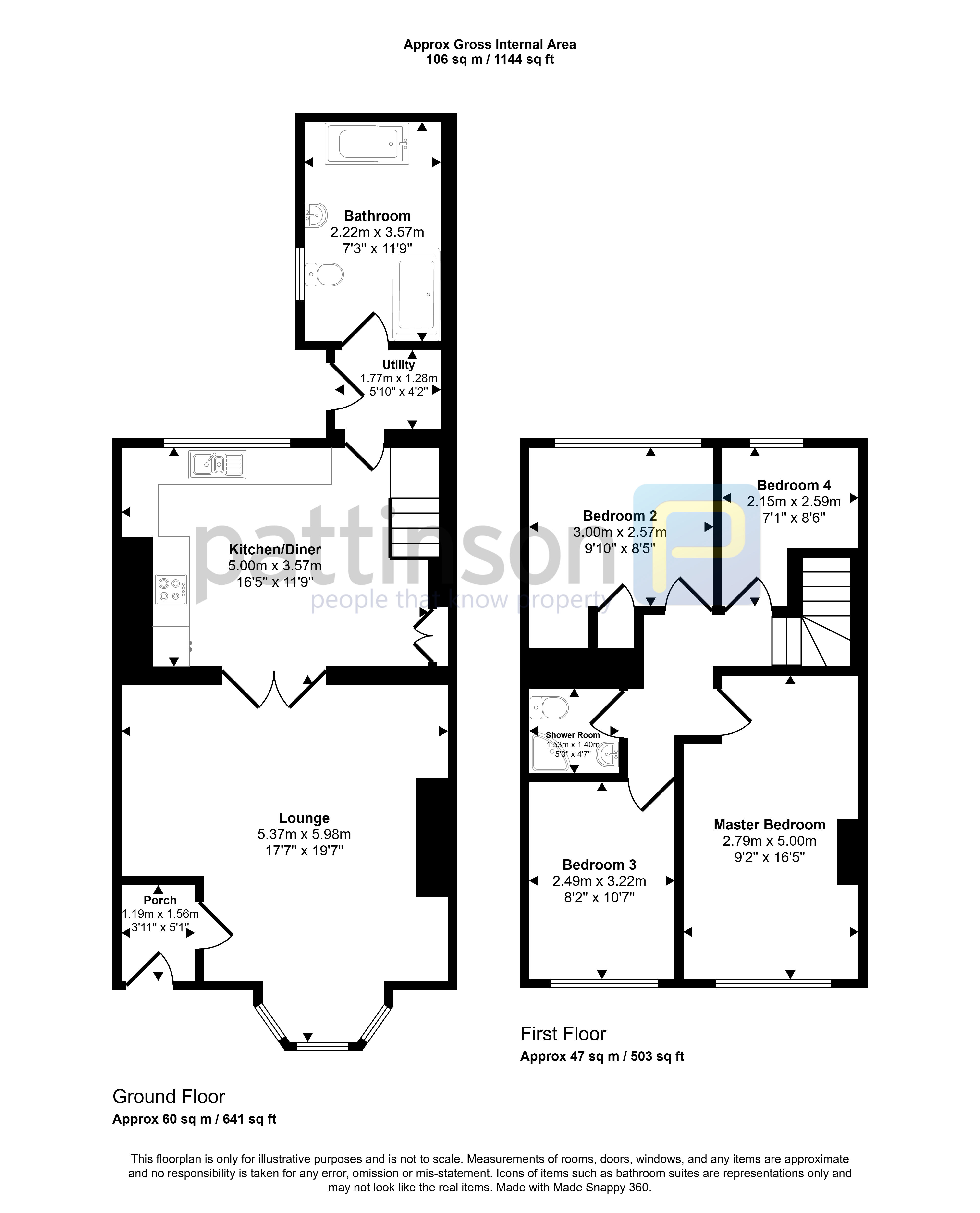 125, North Seaton Road, Ashington floorplan
