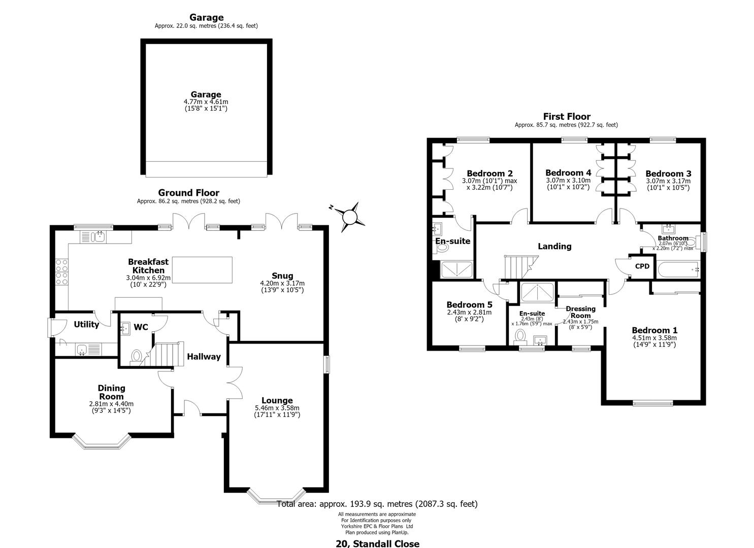 20, Standall Close, Dronfield floorplan