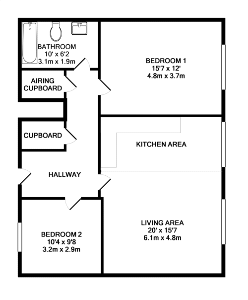 Flat 9,, The Atrium, Bristol floorplan