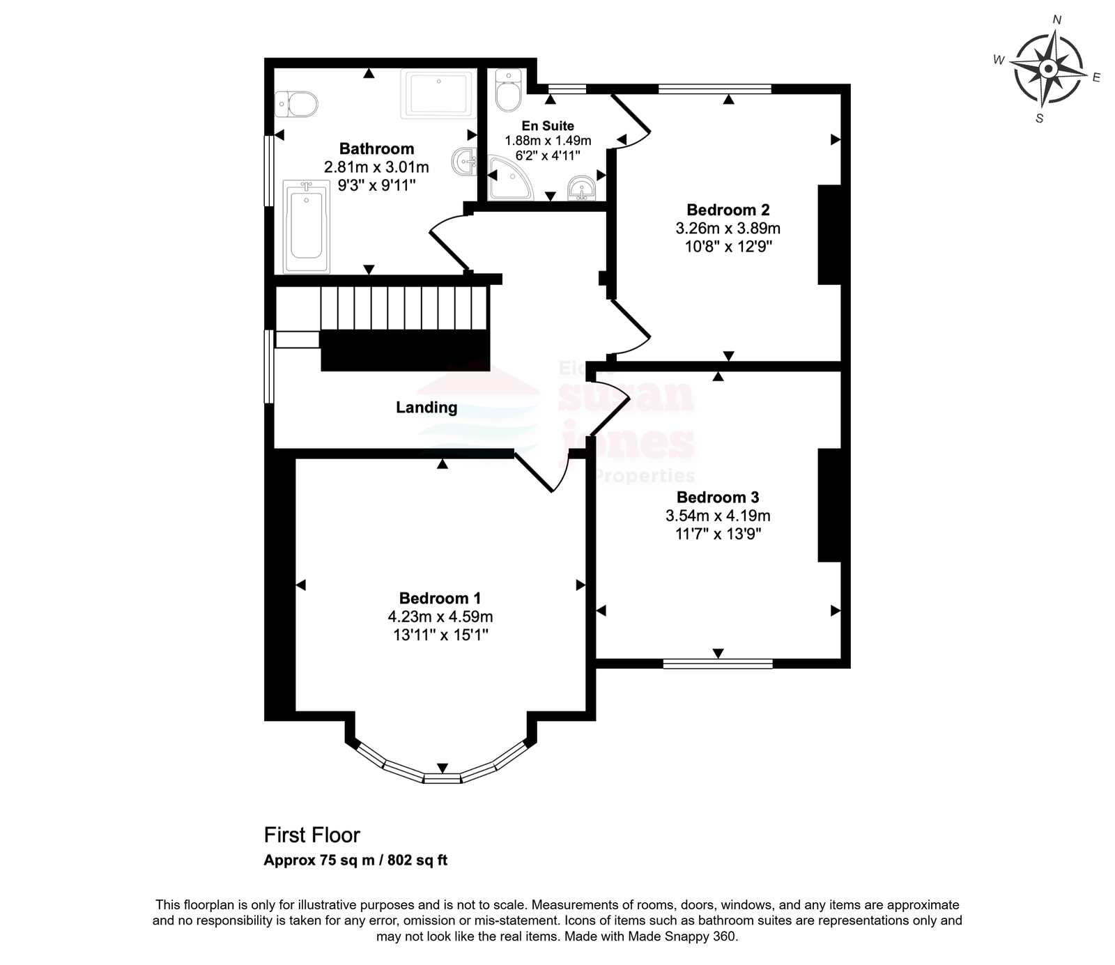 Maes Gwyn, Ala Road, Pwllheli floorplan