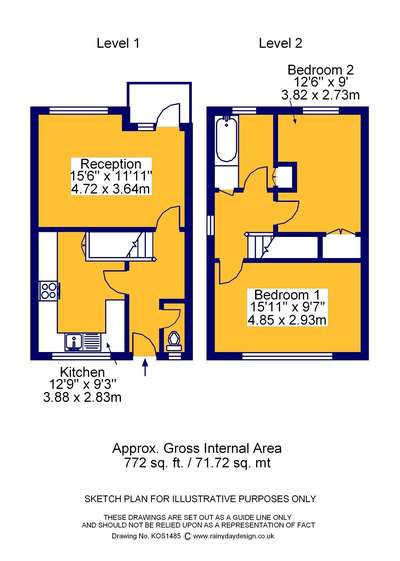 2 Bedrooms Flat for sale in Caldwell Street, London SW9