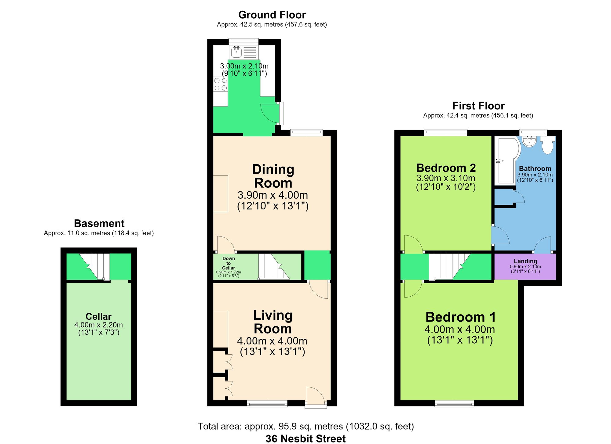 36 Nesbit Street, Chesterfield floorplan