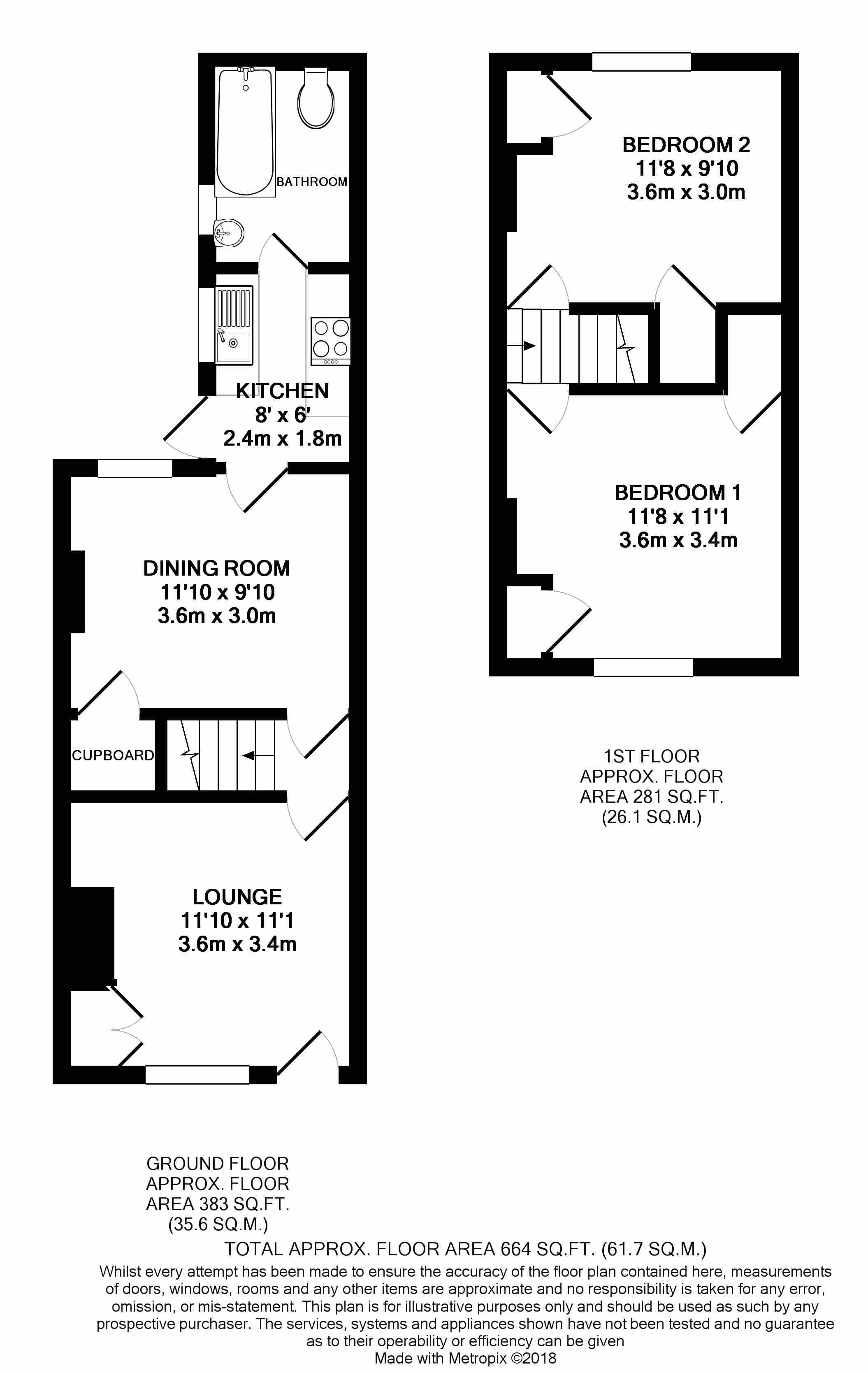 2 Bedrooms Terraced house to rent in Summers Road, Farncombe, Godalming GU7