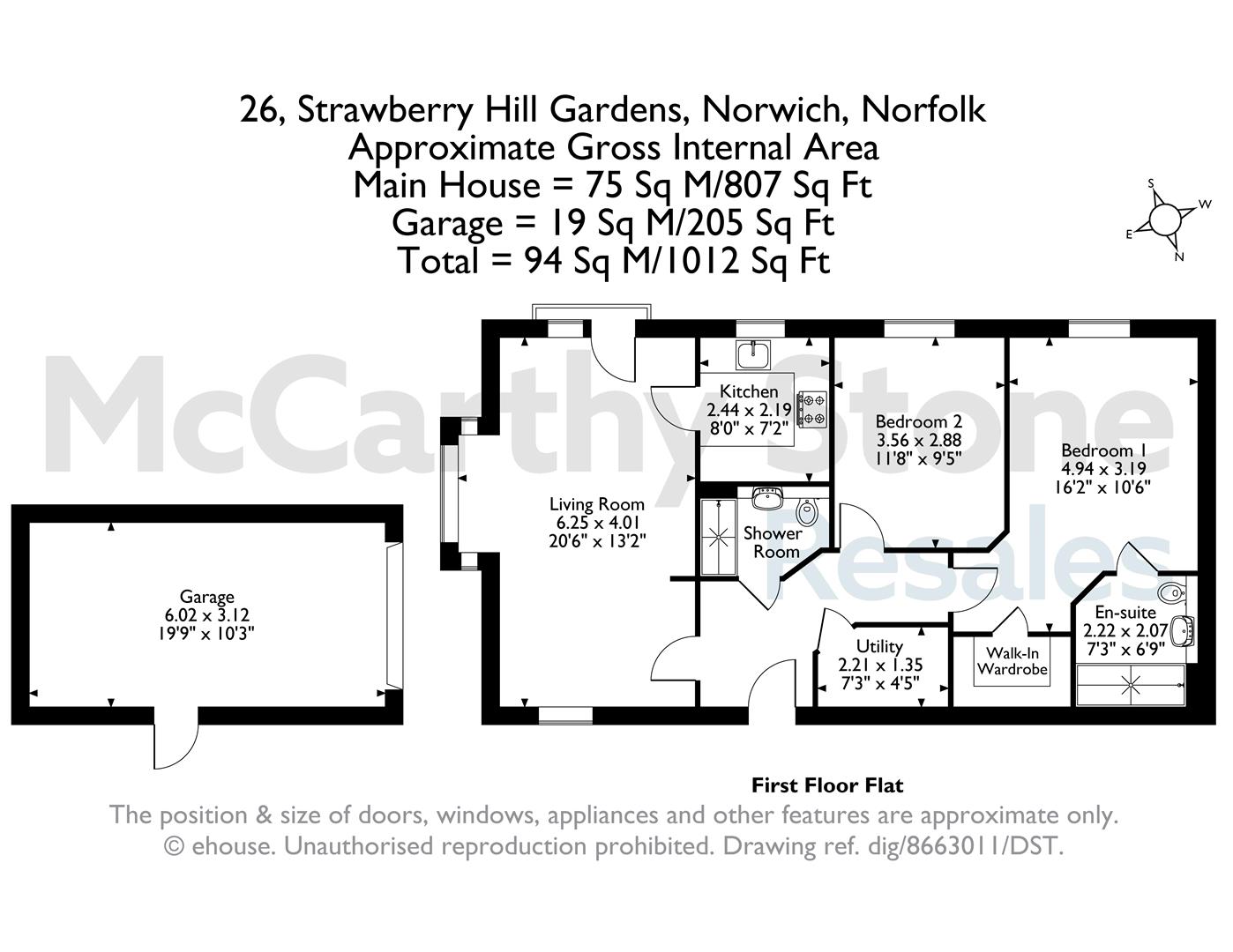 26 Strawberry Hill Gardens, Bluebell Road, Norwich floorplan