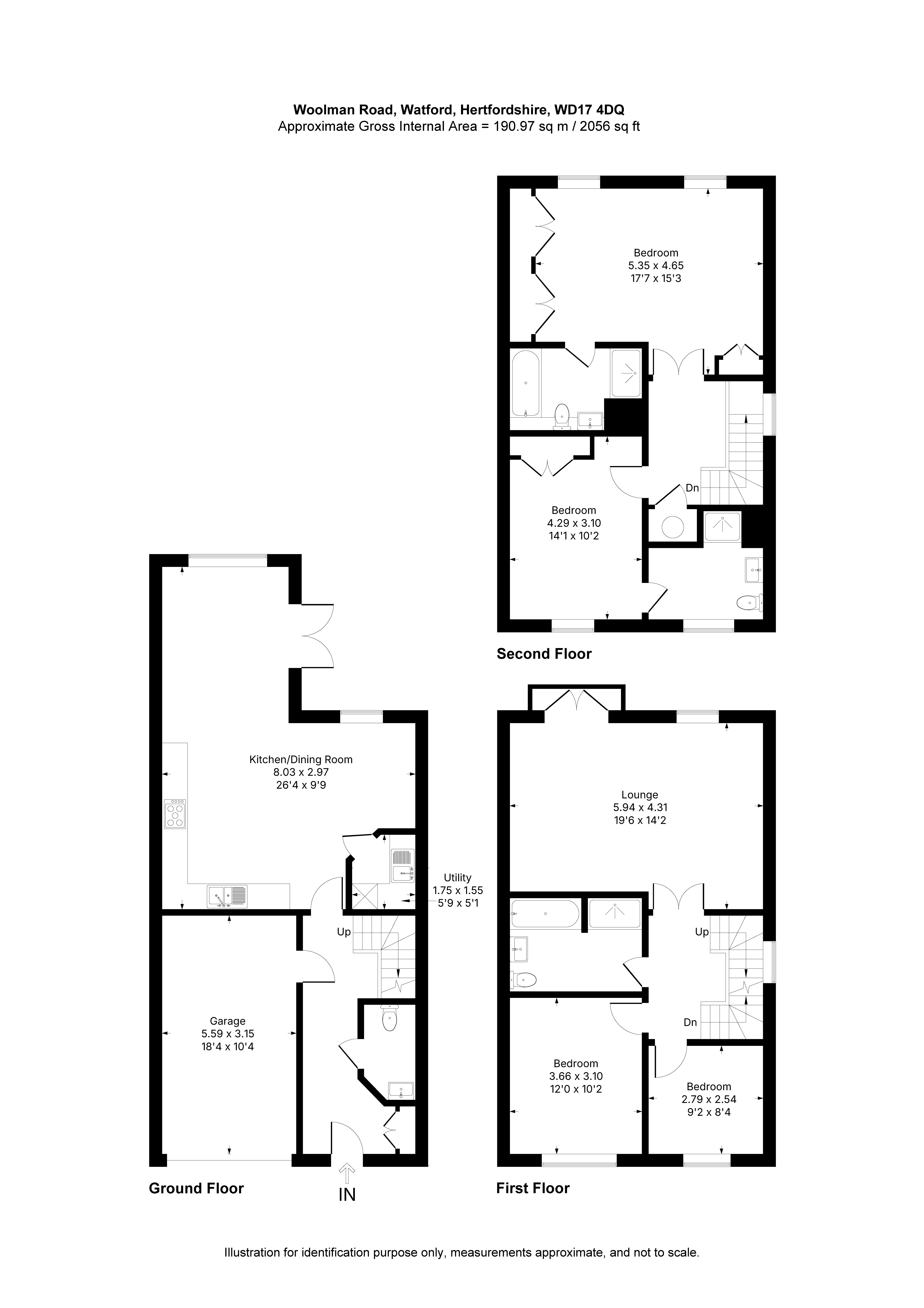 10, Woolman Road, Hertfordshire floorplan