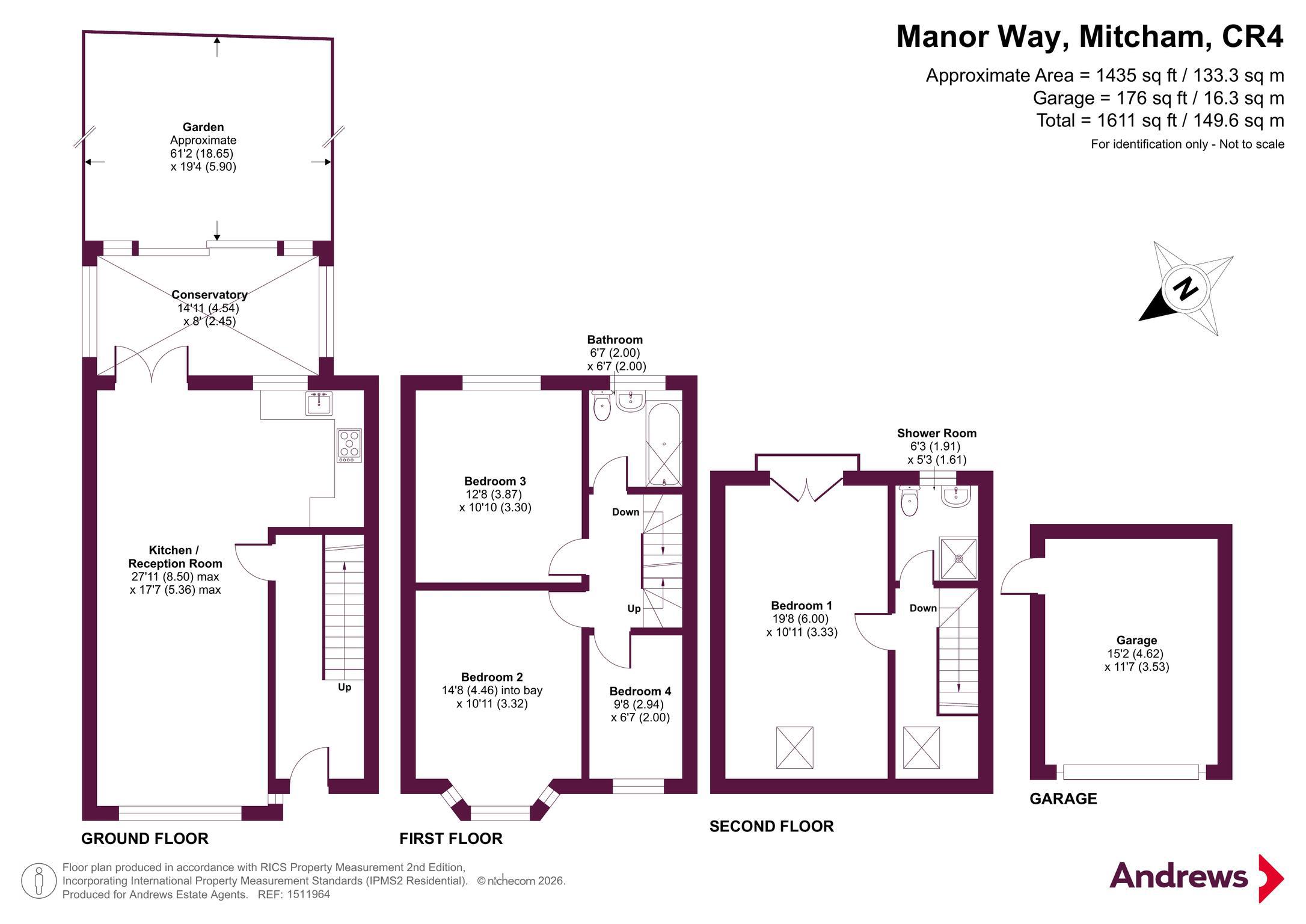 186, Manor Way, Mitcham floorplan