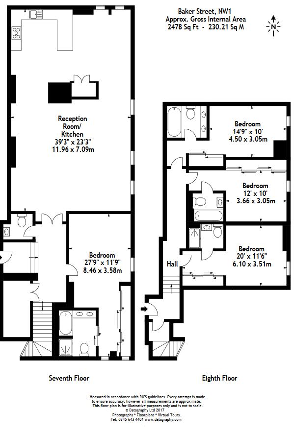 4 Bedrooms Flat to rent in Baker Street, London NW1