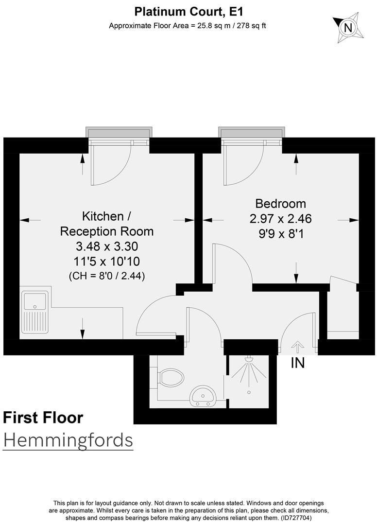 Flat 101, 3, Platinum Court, Cephas Avenue, Stepney Green floorplan
