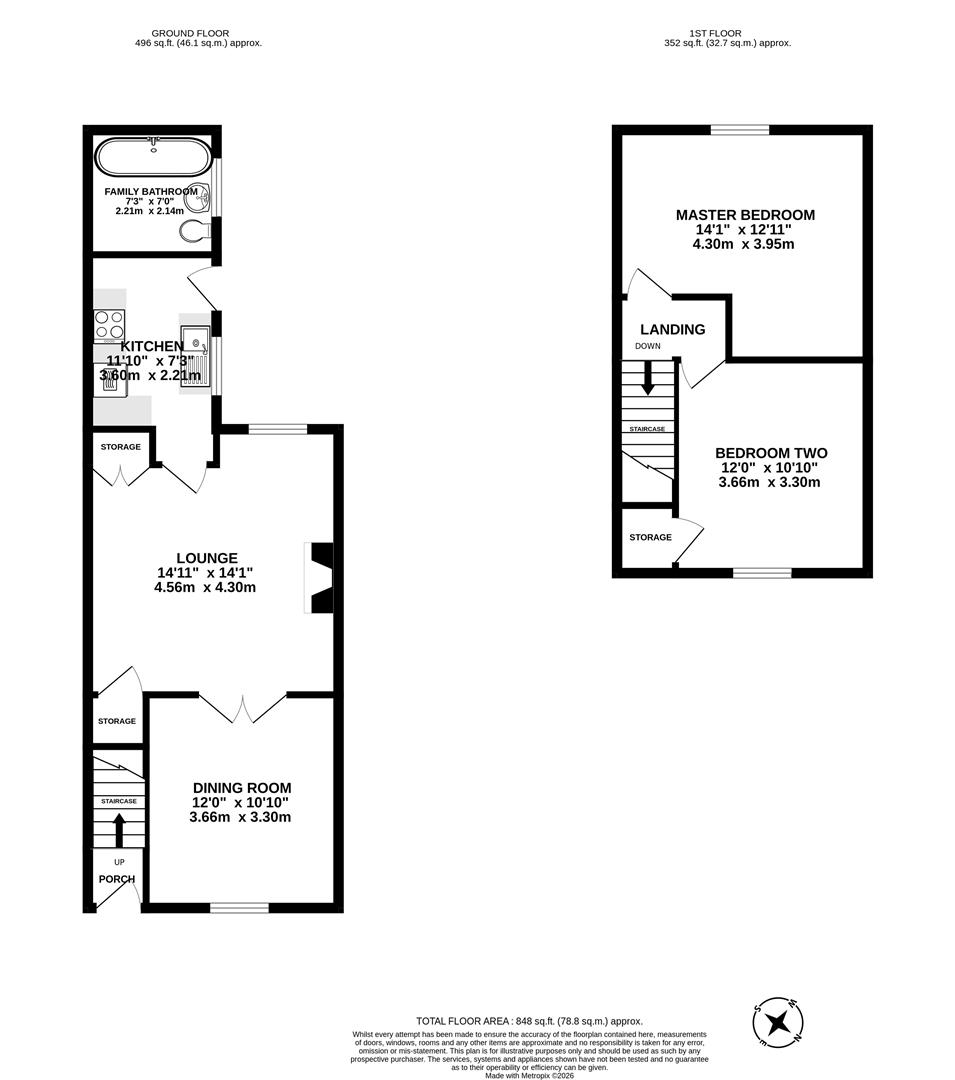4, Mill Lane, Chorley floorplan