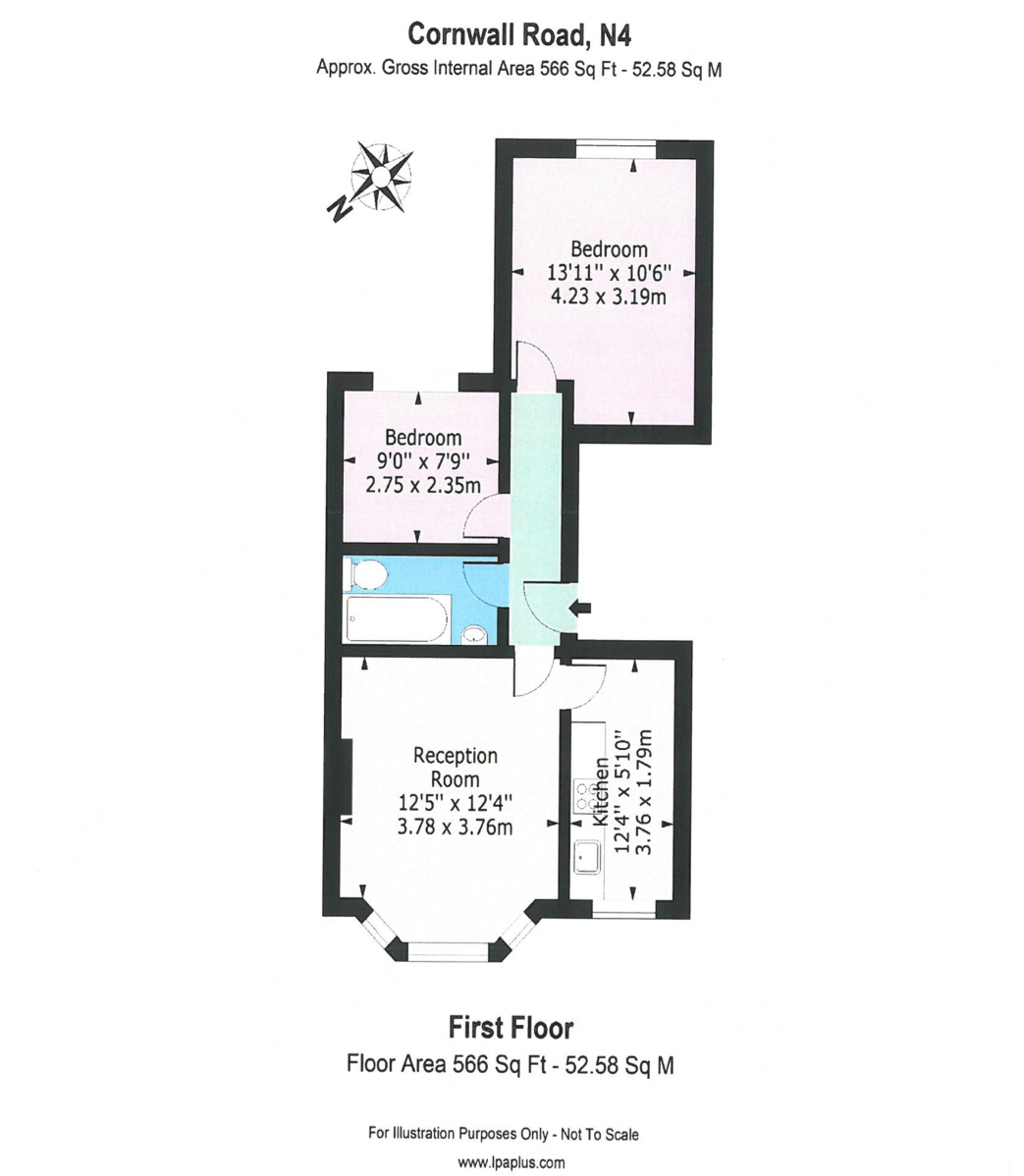 2 Bedrooms Flat to rent in Cornwall Road, London N4