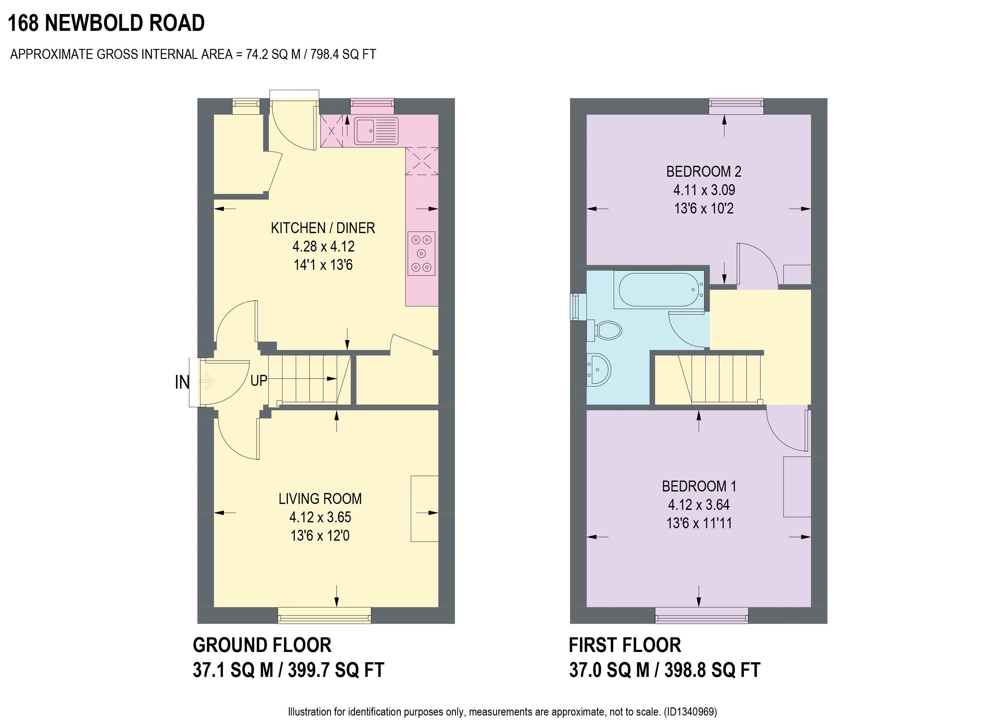 168, Newbold Road, Chesterfield floorplan