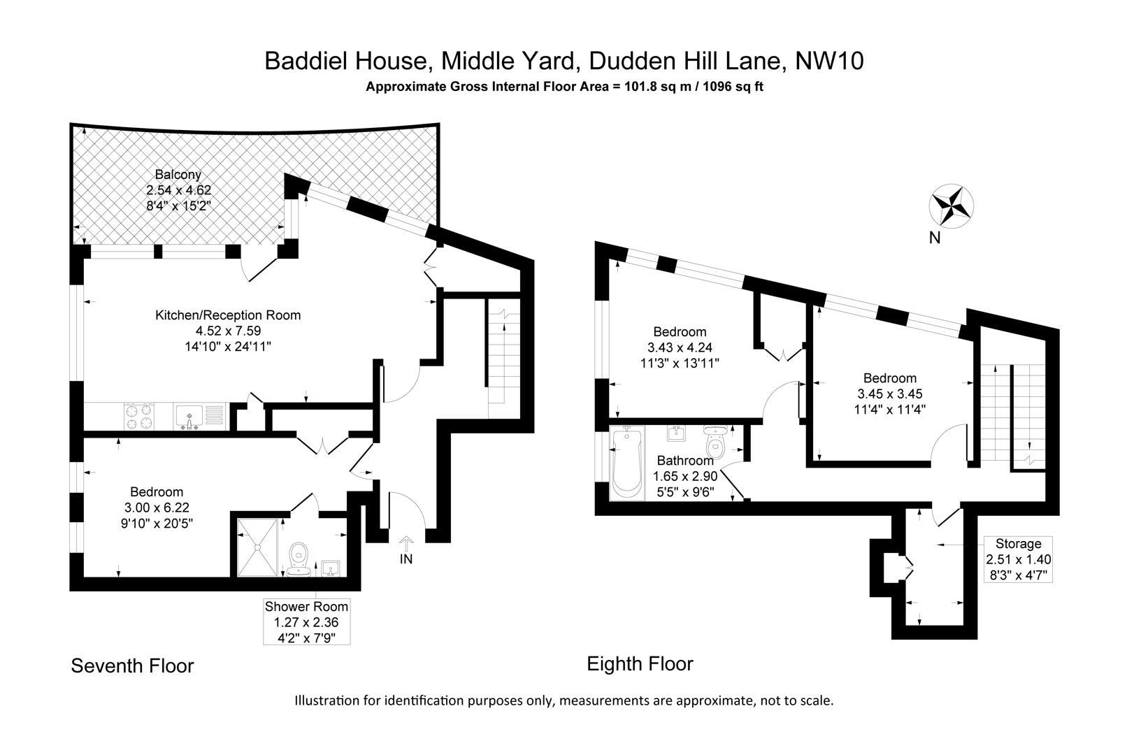 Flat 35,, Baddiel House, London floorplan