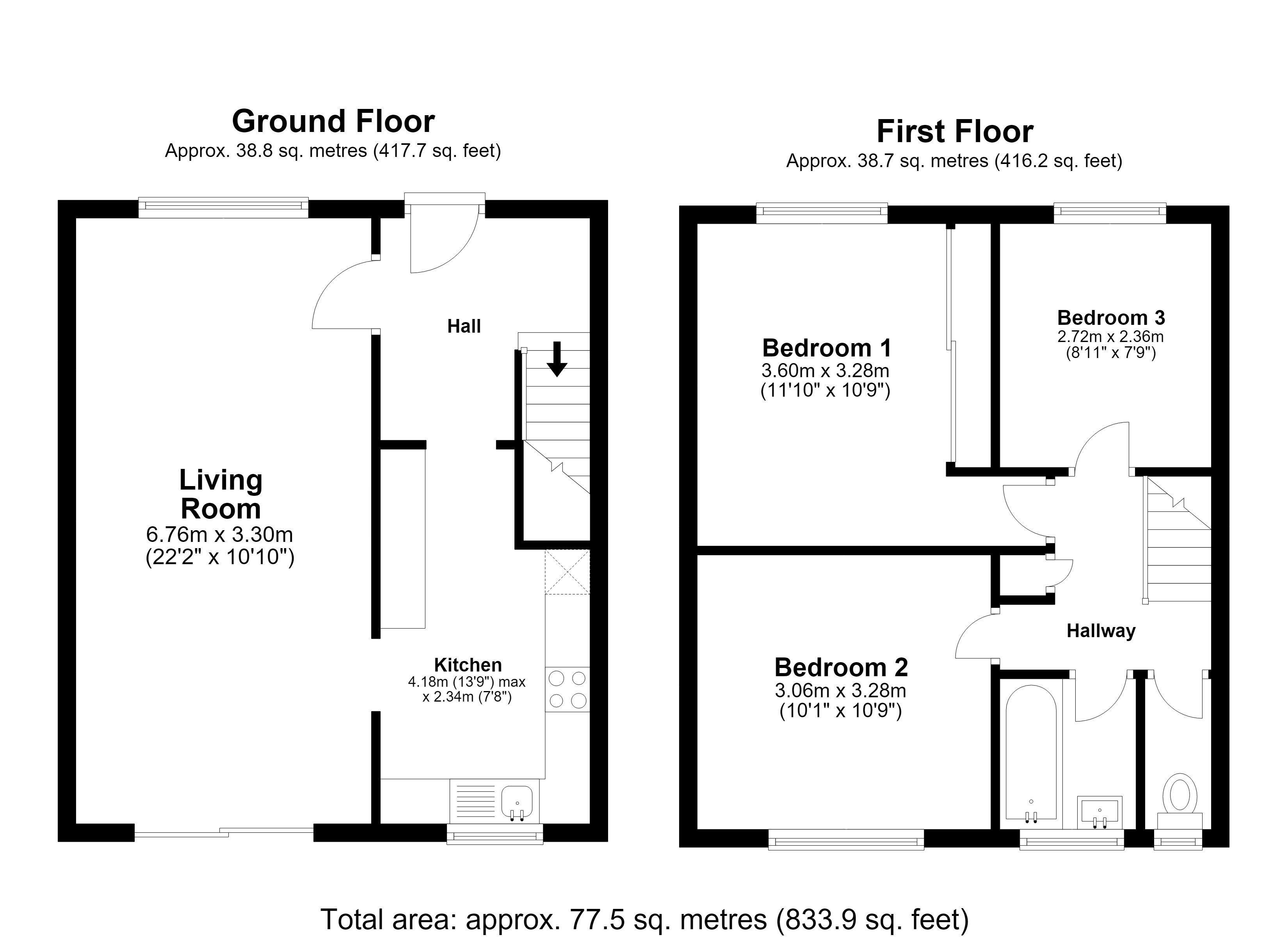 42, Loxwood Walk, Crawley floorplan