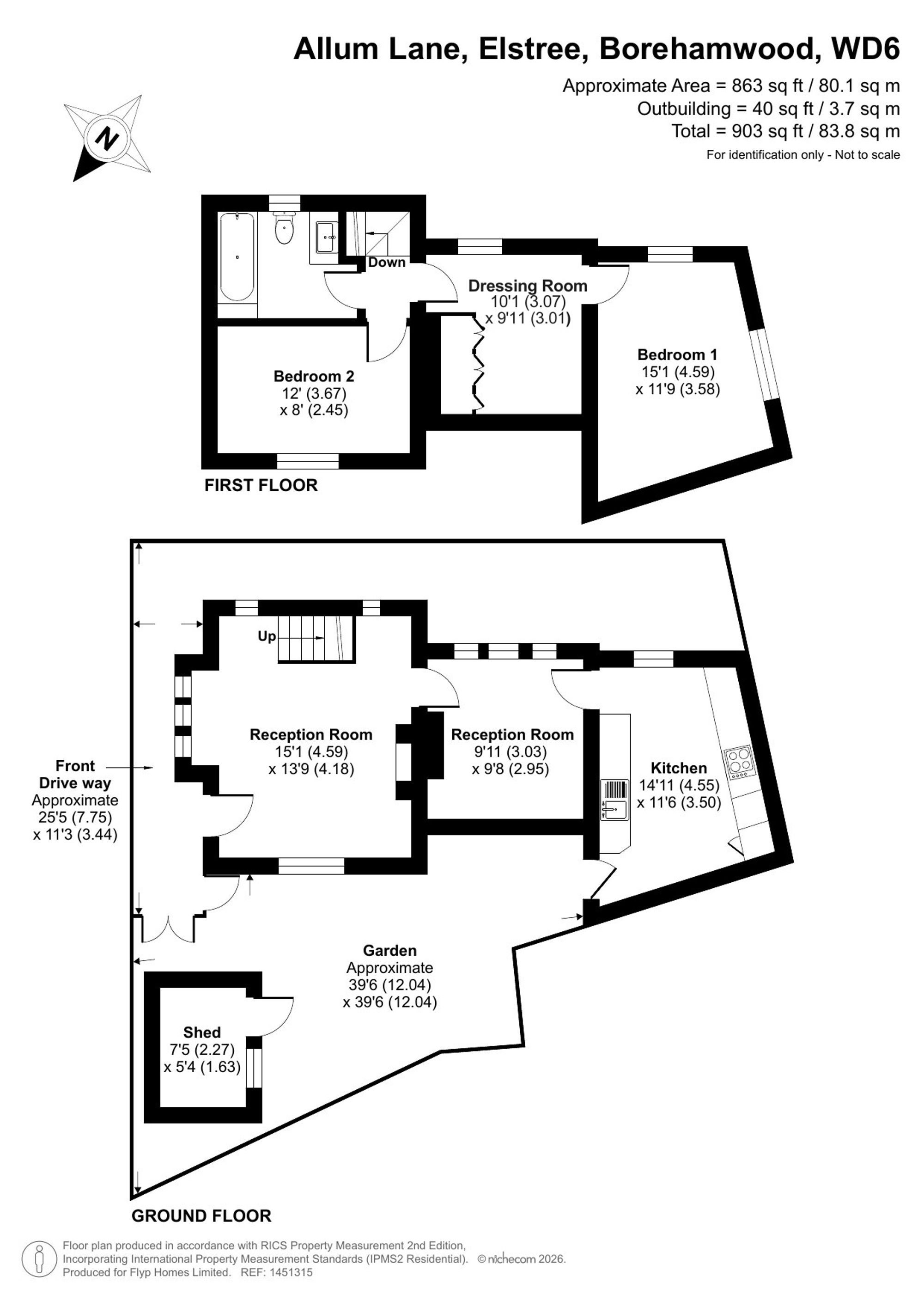 4 Allum Lane, Borehamwood floorplan