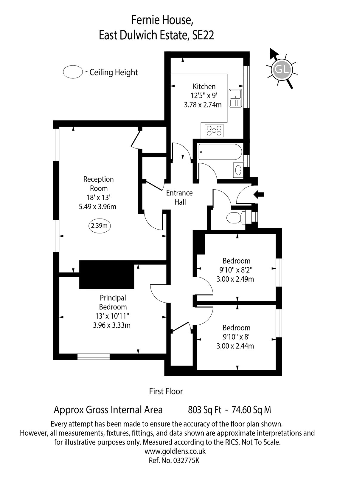 Flat 5, Fernie House, London floorplan