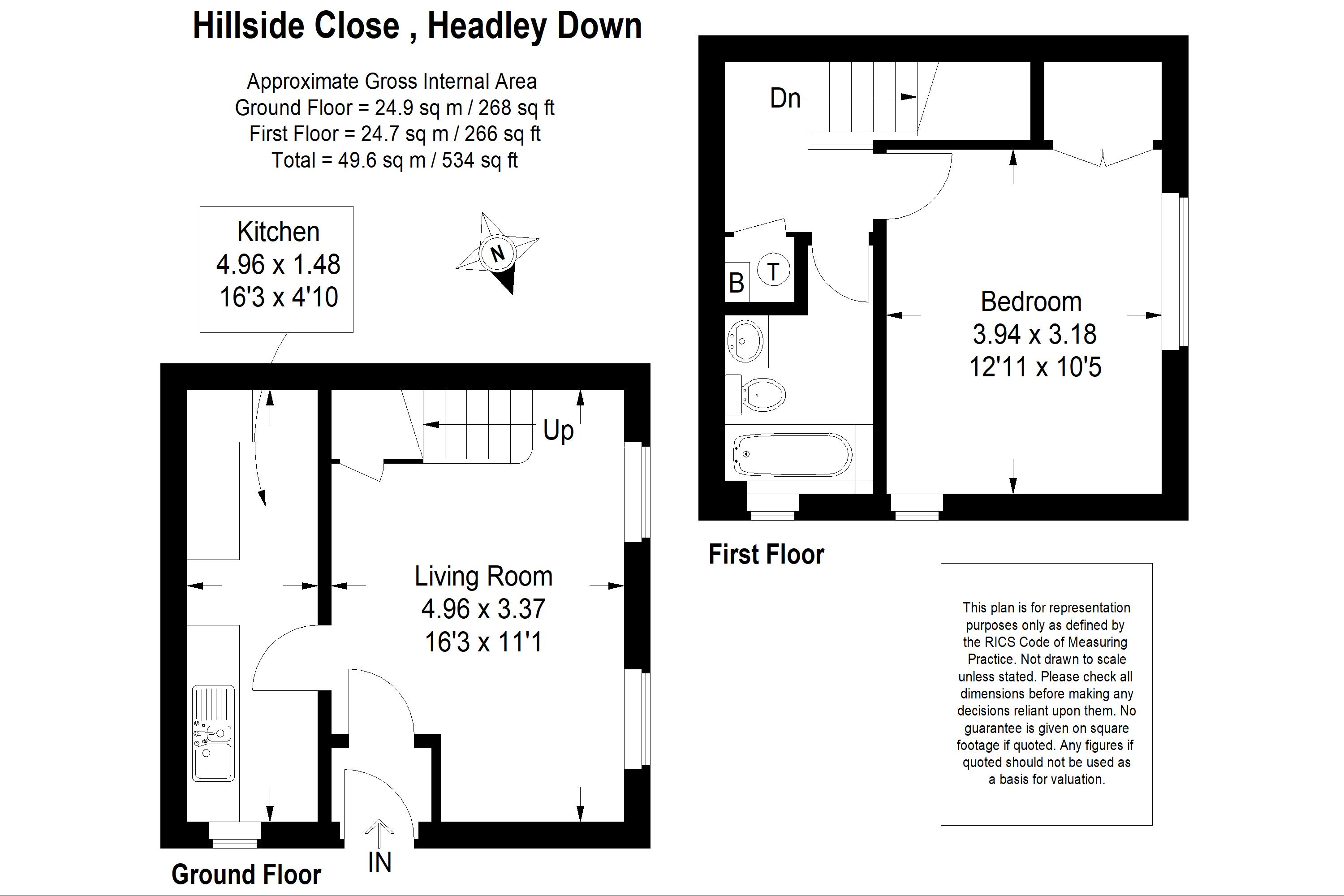 1 Bedrooms Terraced house for sale in Hillside Close, Headley Down, Bordon GU35