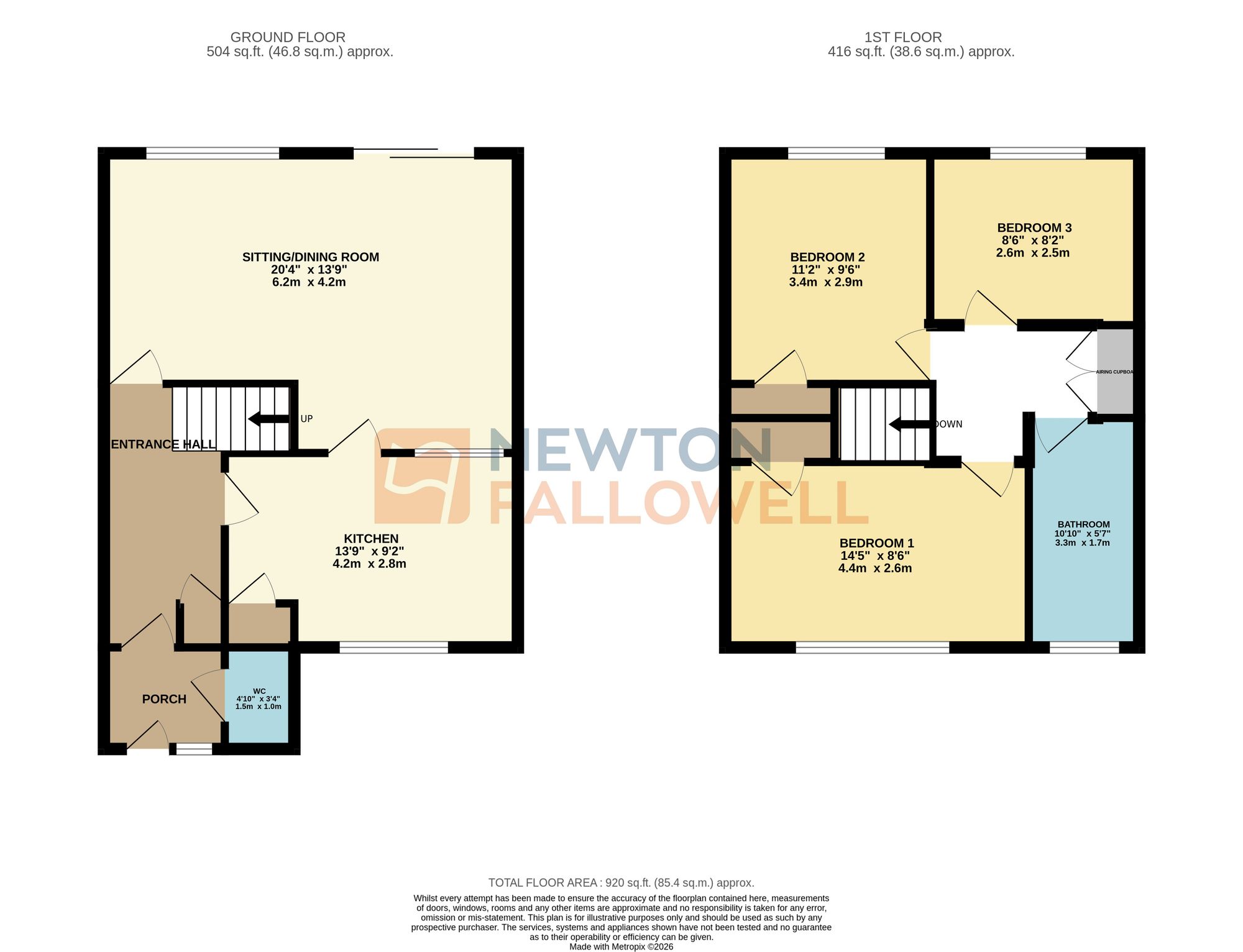 12 Borrowdale Way, Leicester floorplan