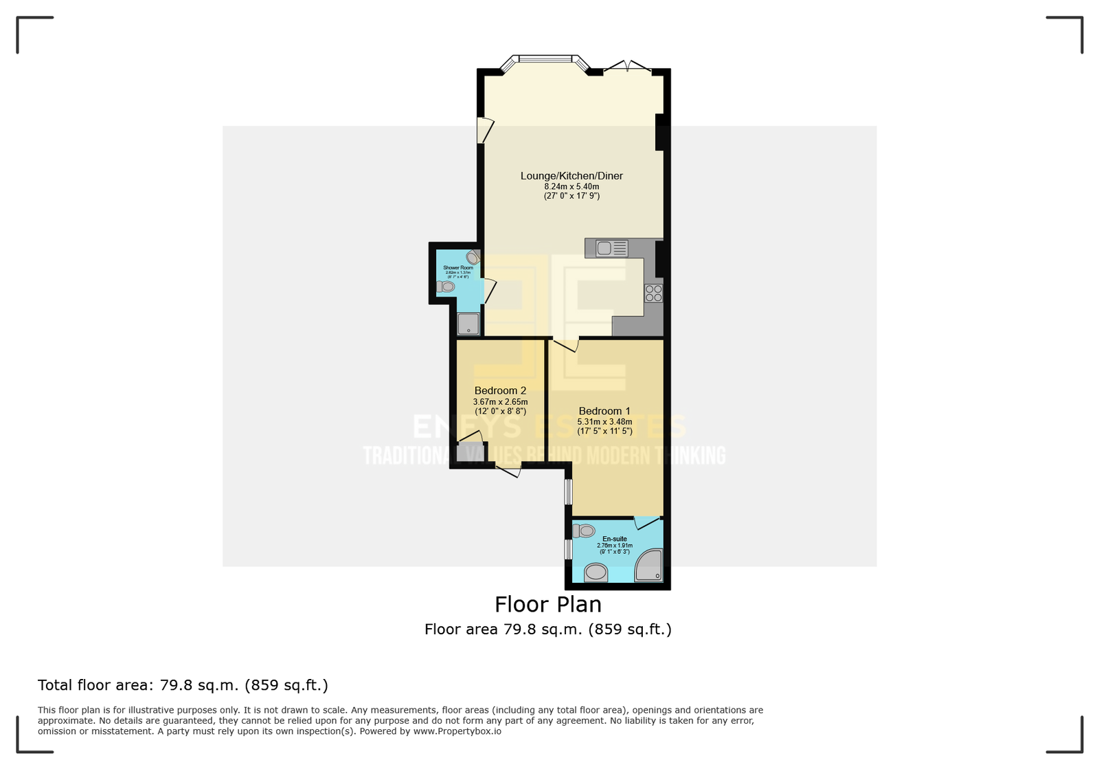 12a, Oxford Road, Llandudno floorplan