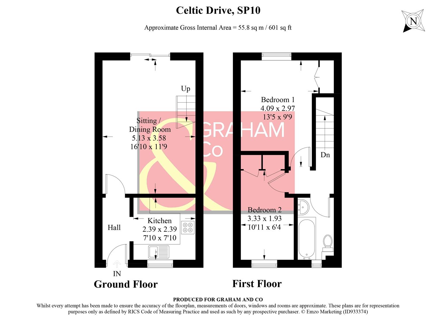 Celtic Drive, Andover SP10, 2 bedroom terraced house for sale