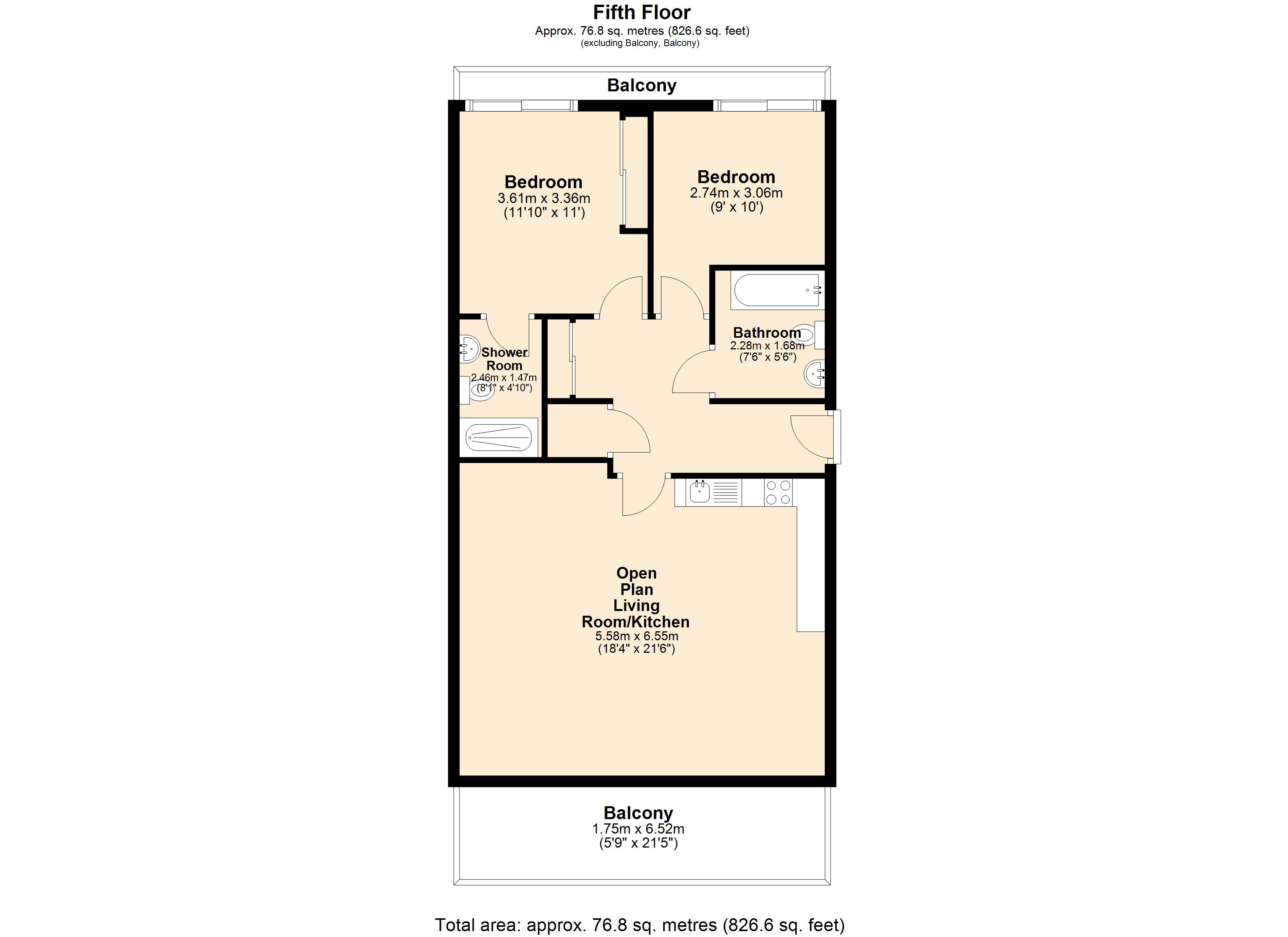 Apartment 23, 58, Close, Tyne and Wear floorplan