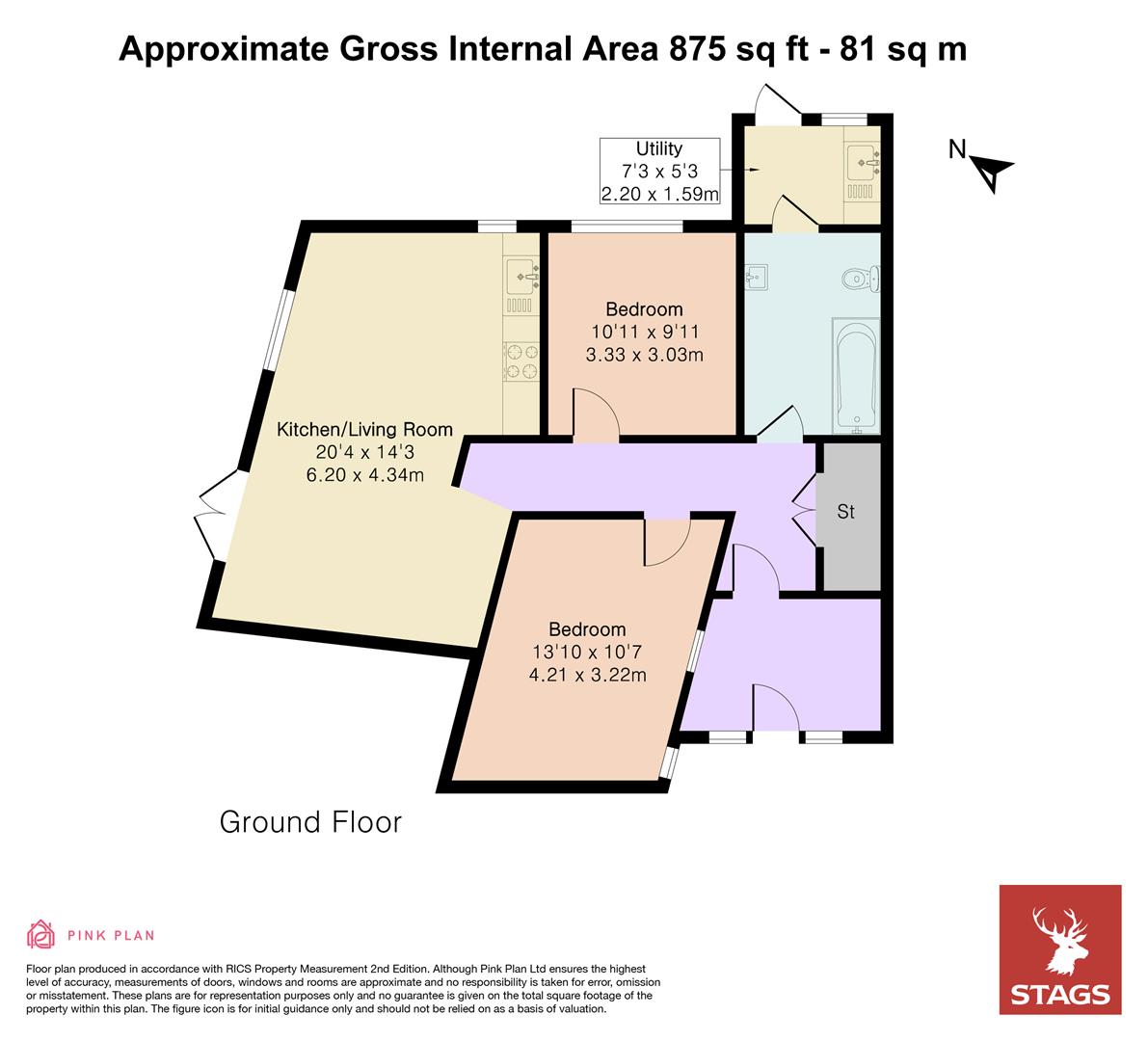 Flat 2, Trelawney Court, Rock Road, Wadebridge floorplan