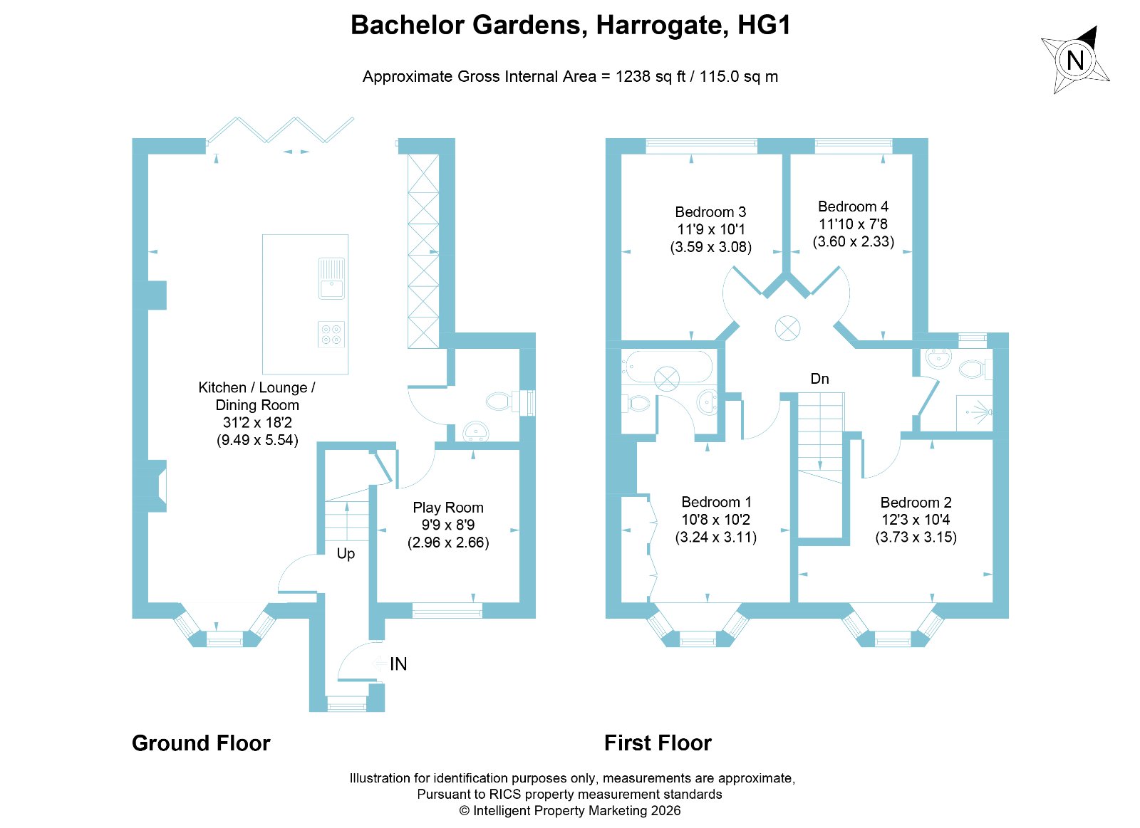 77, Bachelor Gardens, North Yorkshire floorplan