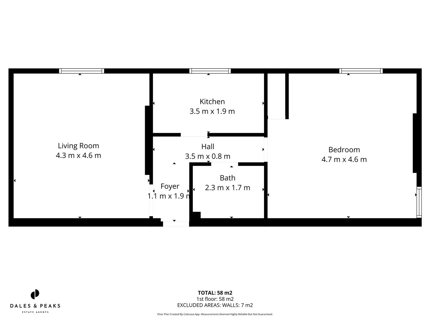 Flat 5, Golding House, Henry Avenue, Matlock floorplan