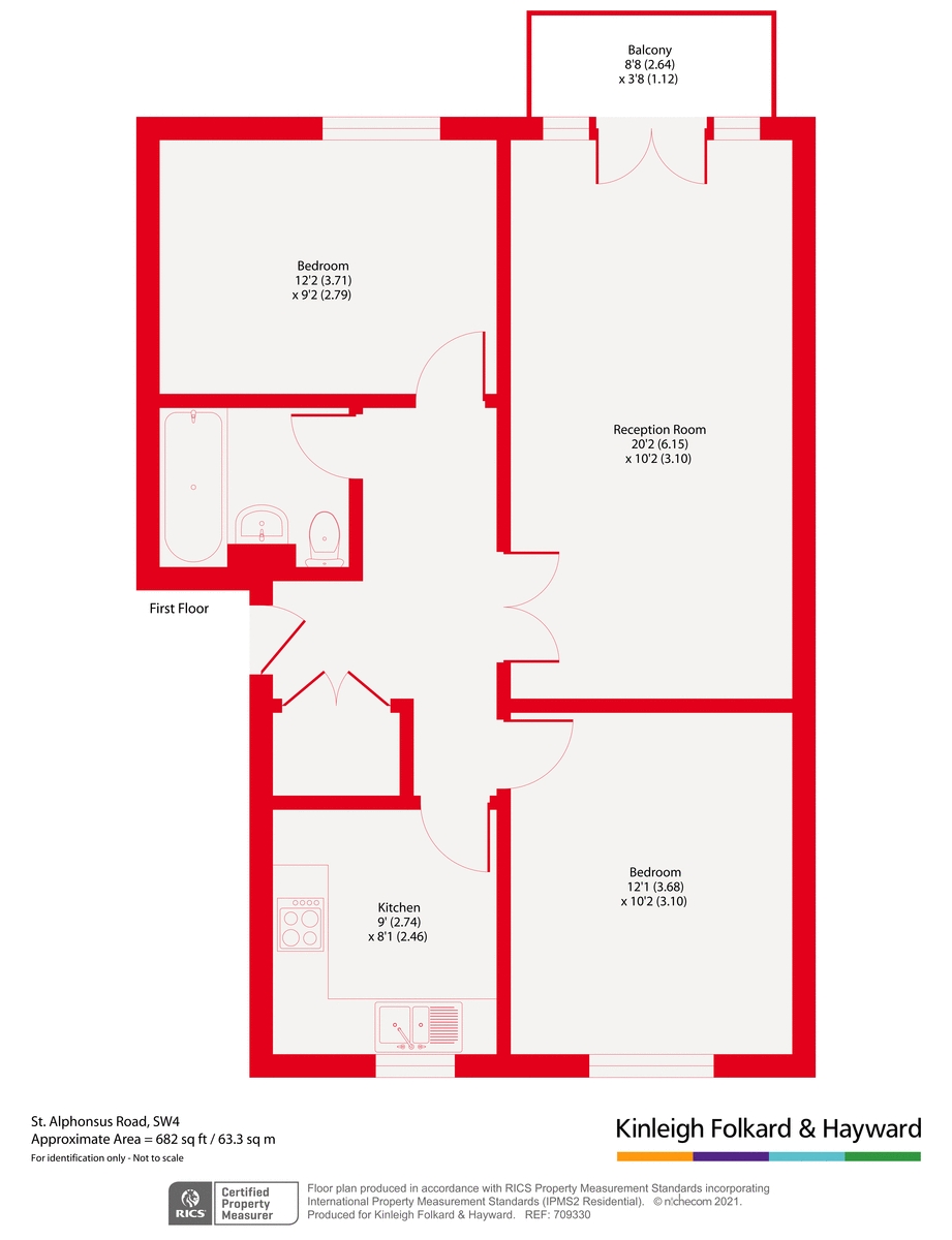 Flat 12, 19, St. Alphonsus Road, London floorplan