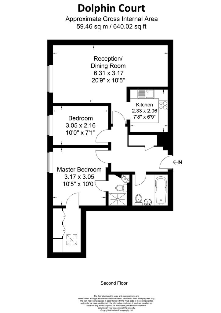 Flat 21 Dolphin Court, 12-16 Southey Road, London floorplan