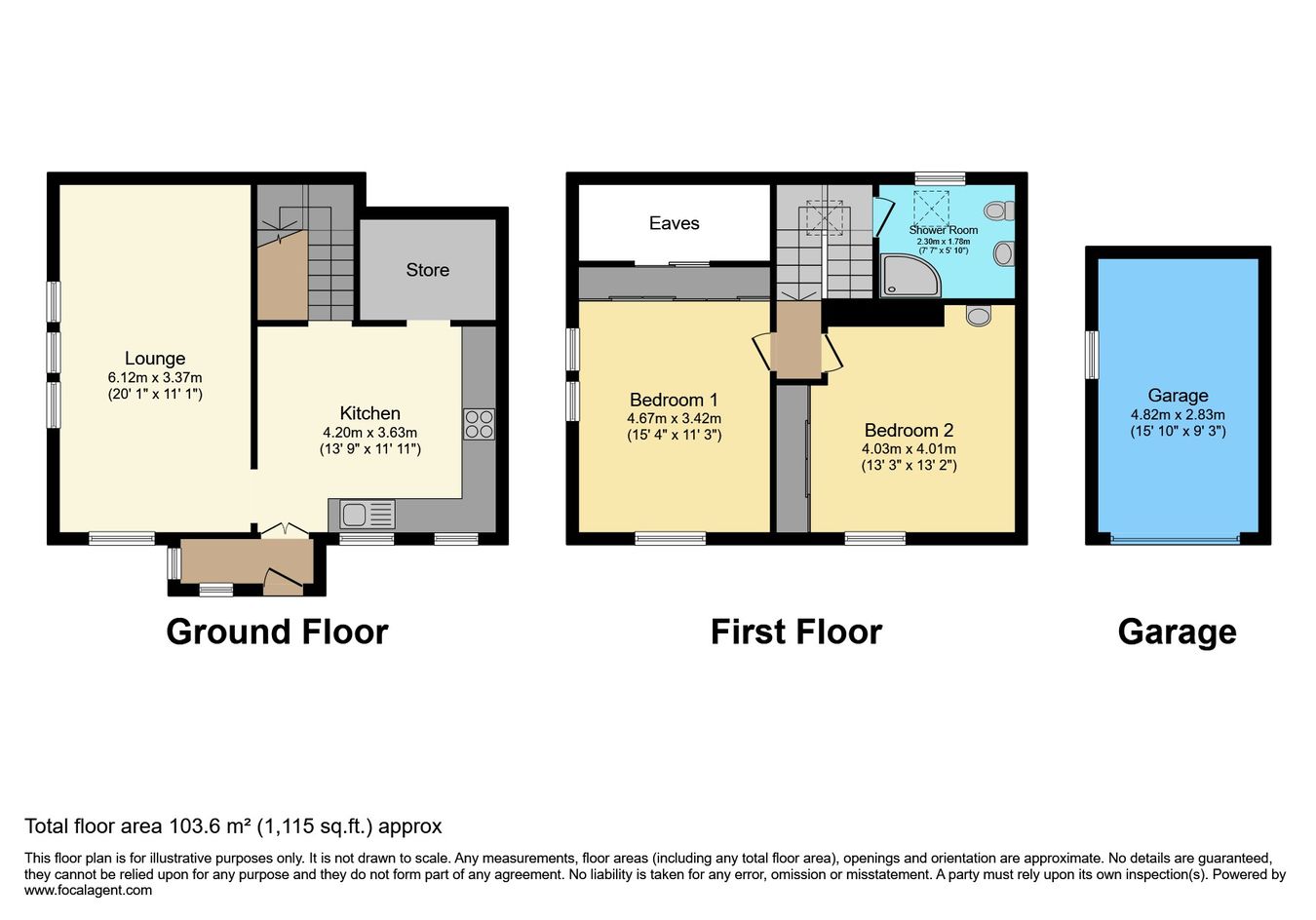 West End View, The Cliff, Matlock floorplan