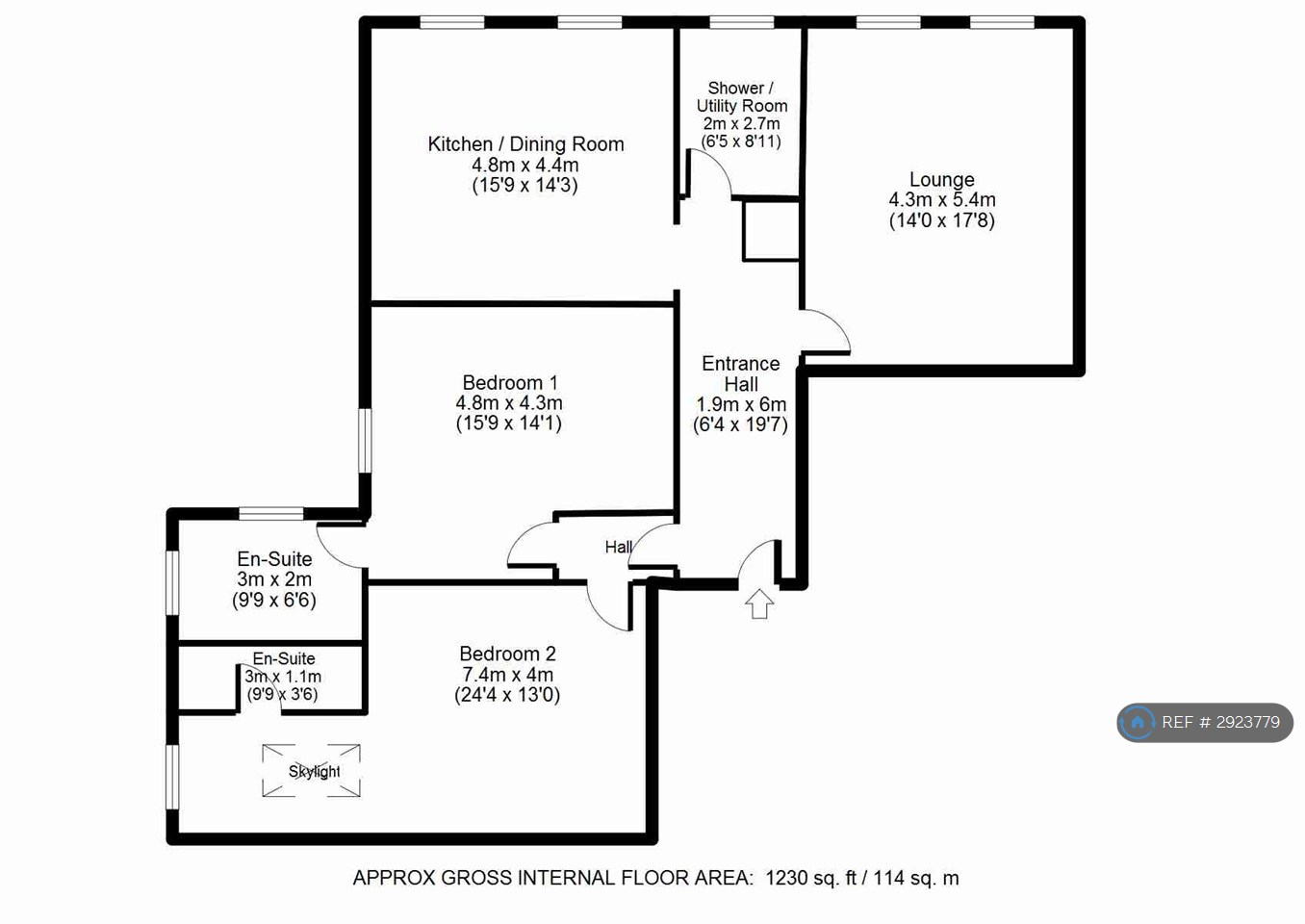 Flat, South Park, Sevenoaks floorplan
