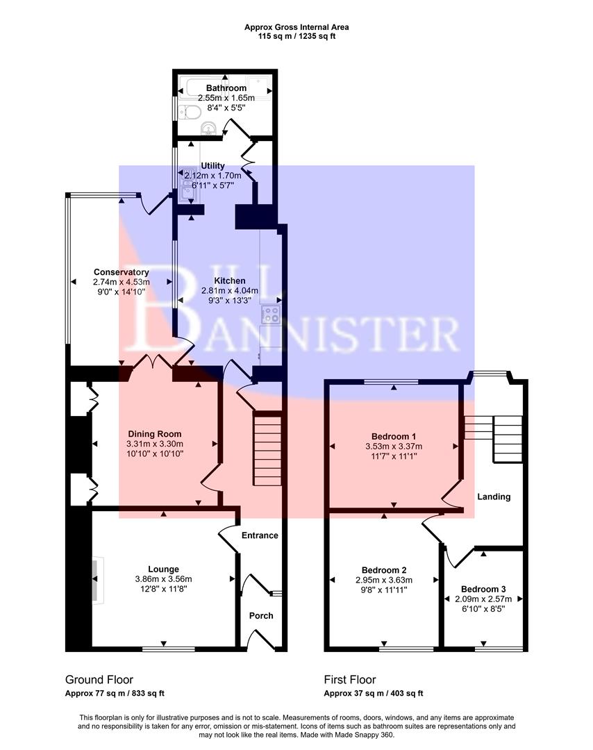 23, Coach Lane, Redruth floorplan